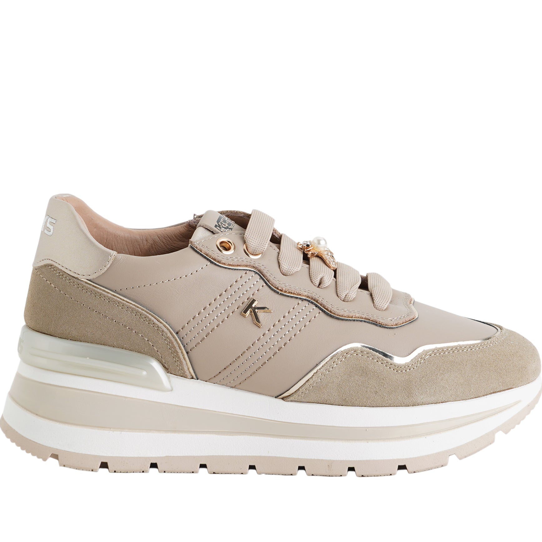 Sneakers con zeppa KEYS K-11232 Beige Donna