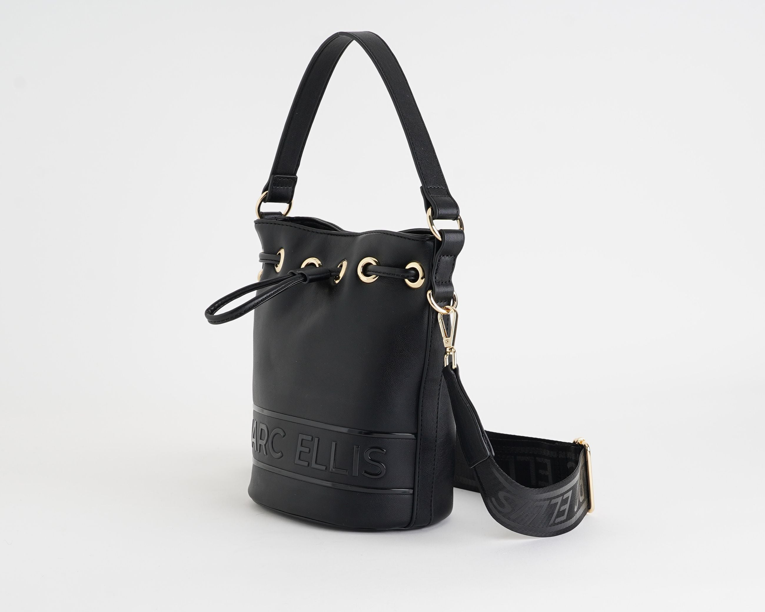 Borsa a secchiello Marc Ellis Dakota ML Donna Black – Vista laterale