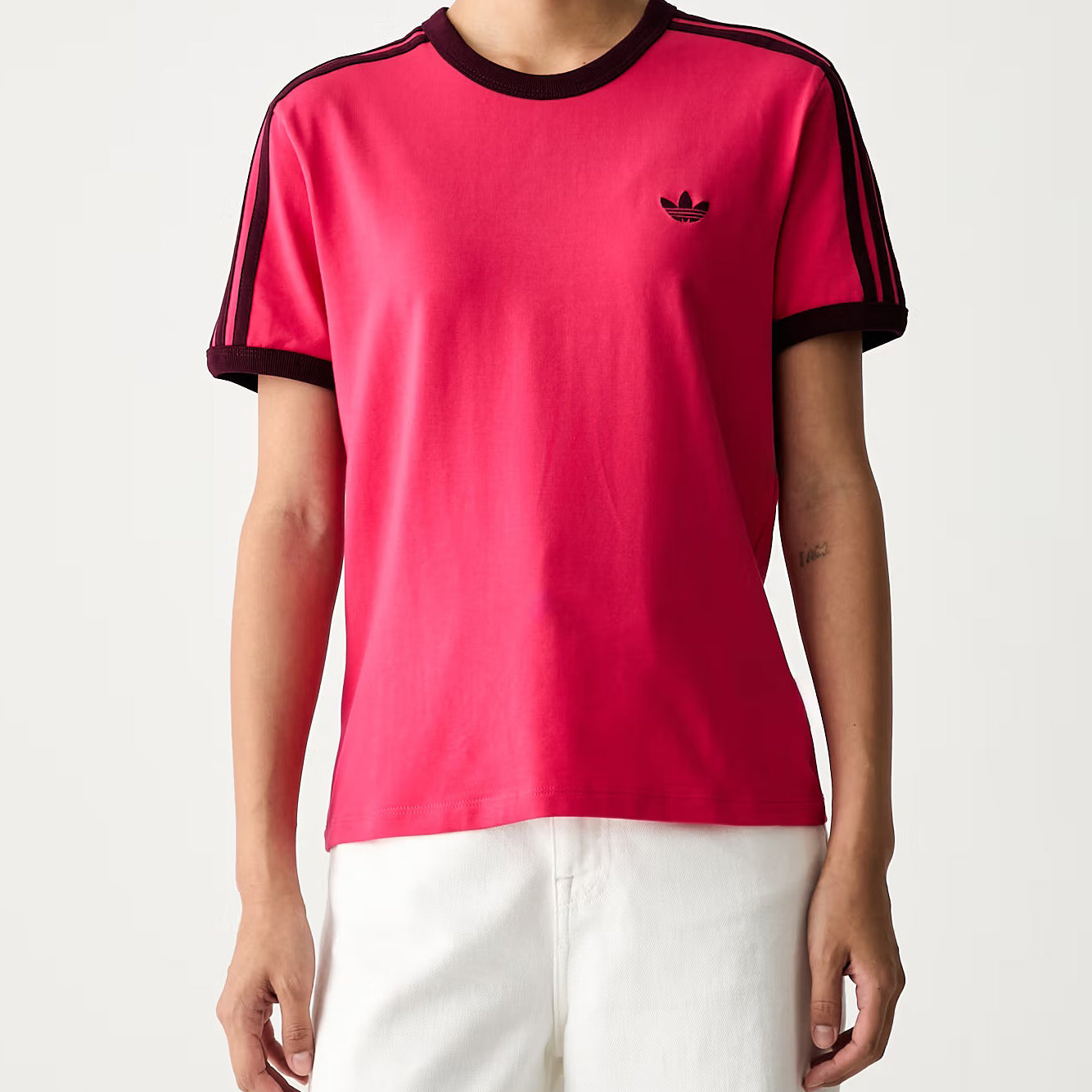T-Shrt Adidas Originals 3-Stripes KW0234 Vivid red/Bordeaux Donna
