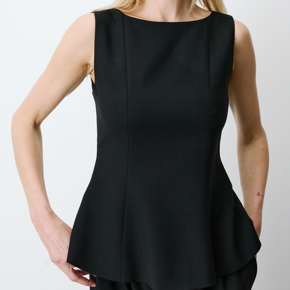 Top peplum Grace&Mila Argent FW2617106 Noir Donna