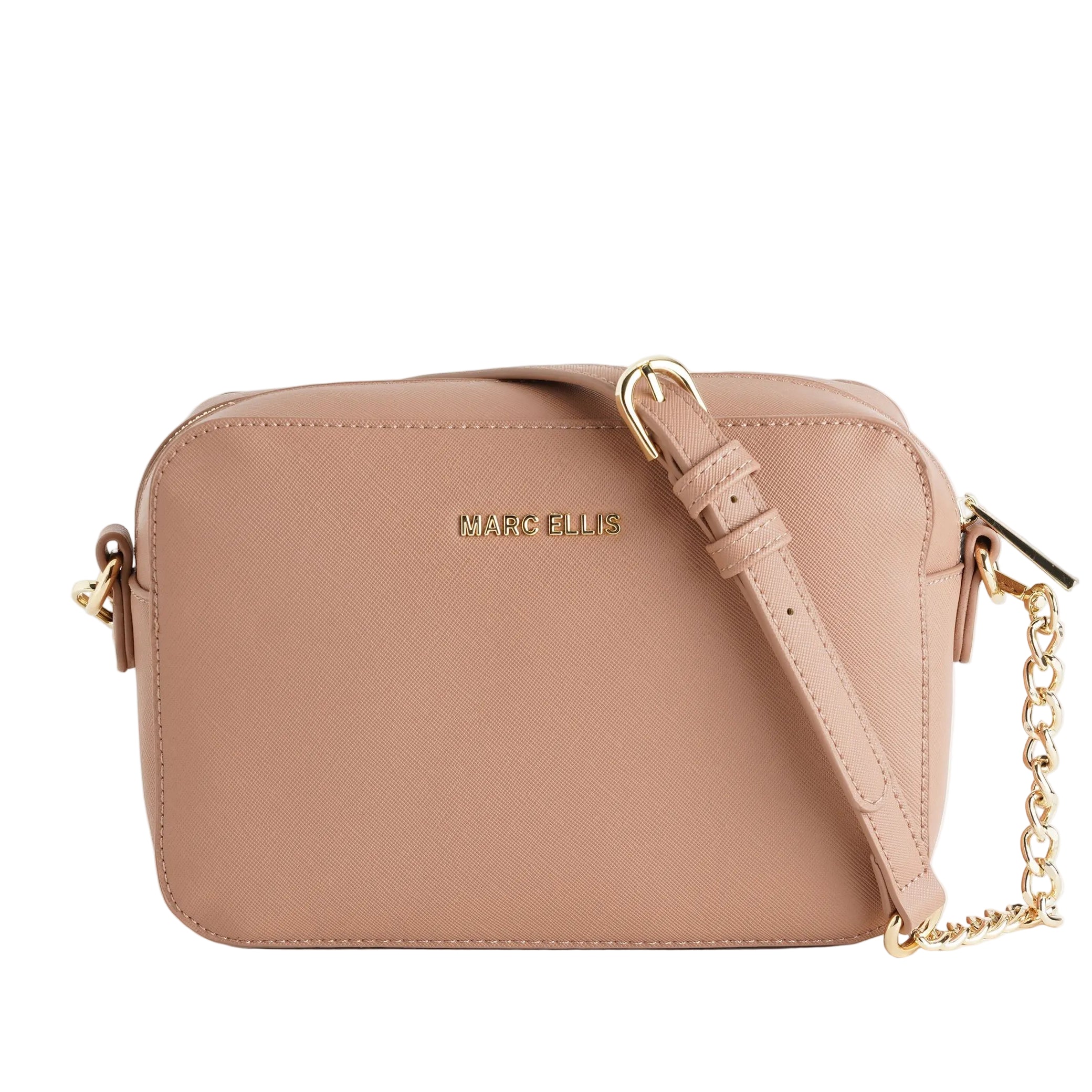 Borsa a tracolla Marc Ellis Peyton MF Donna Moka Mousse – Vista frontale