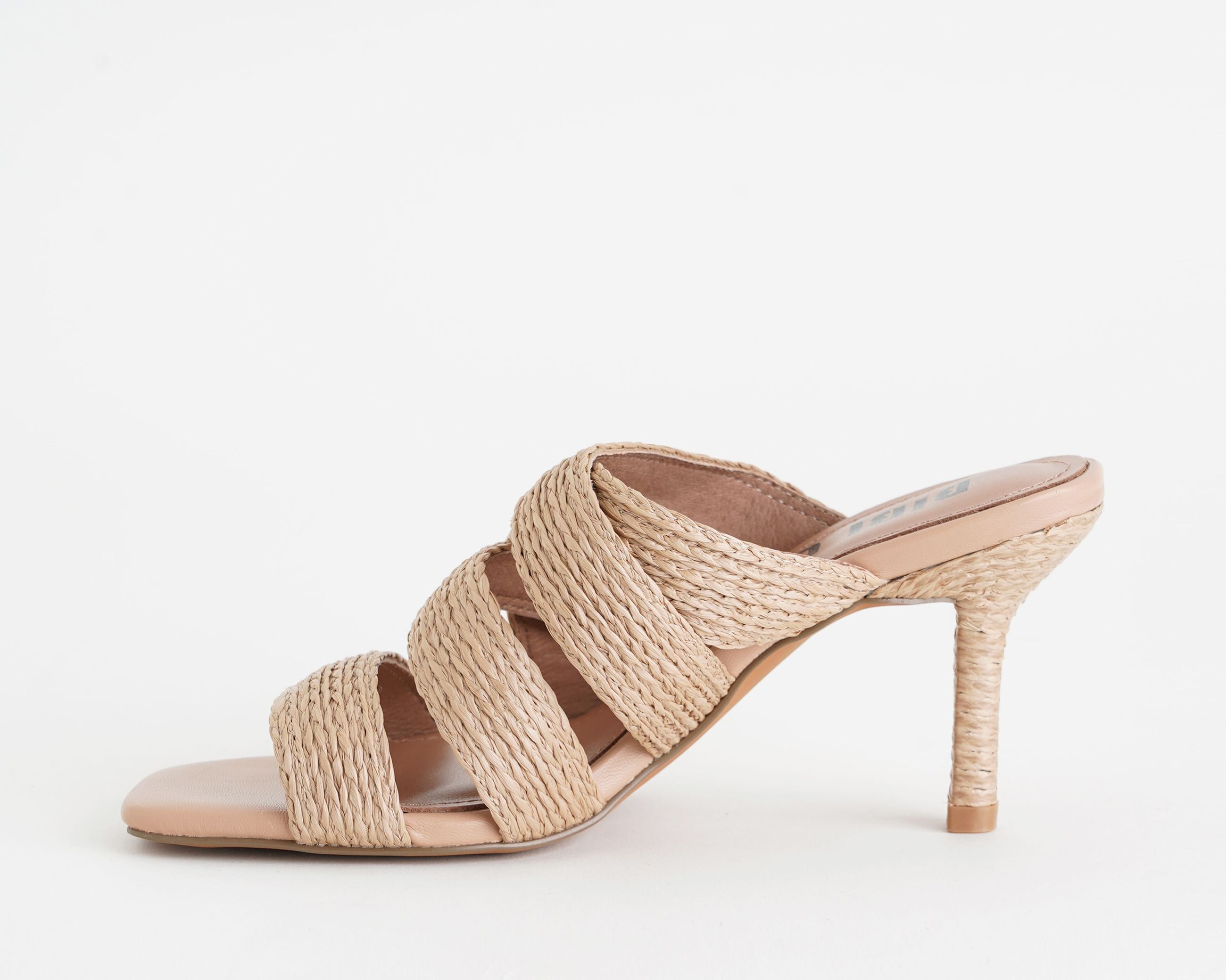 Sandalo con tacco Bibi Lou Palmo 883Z69HG natural da donna, tomaia in tessuto e tacco 7 cm