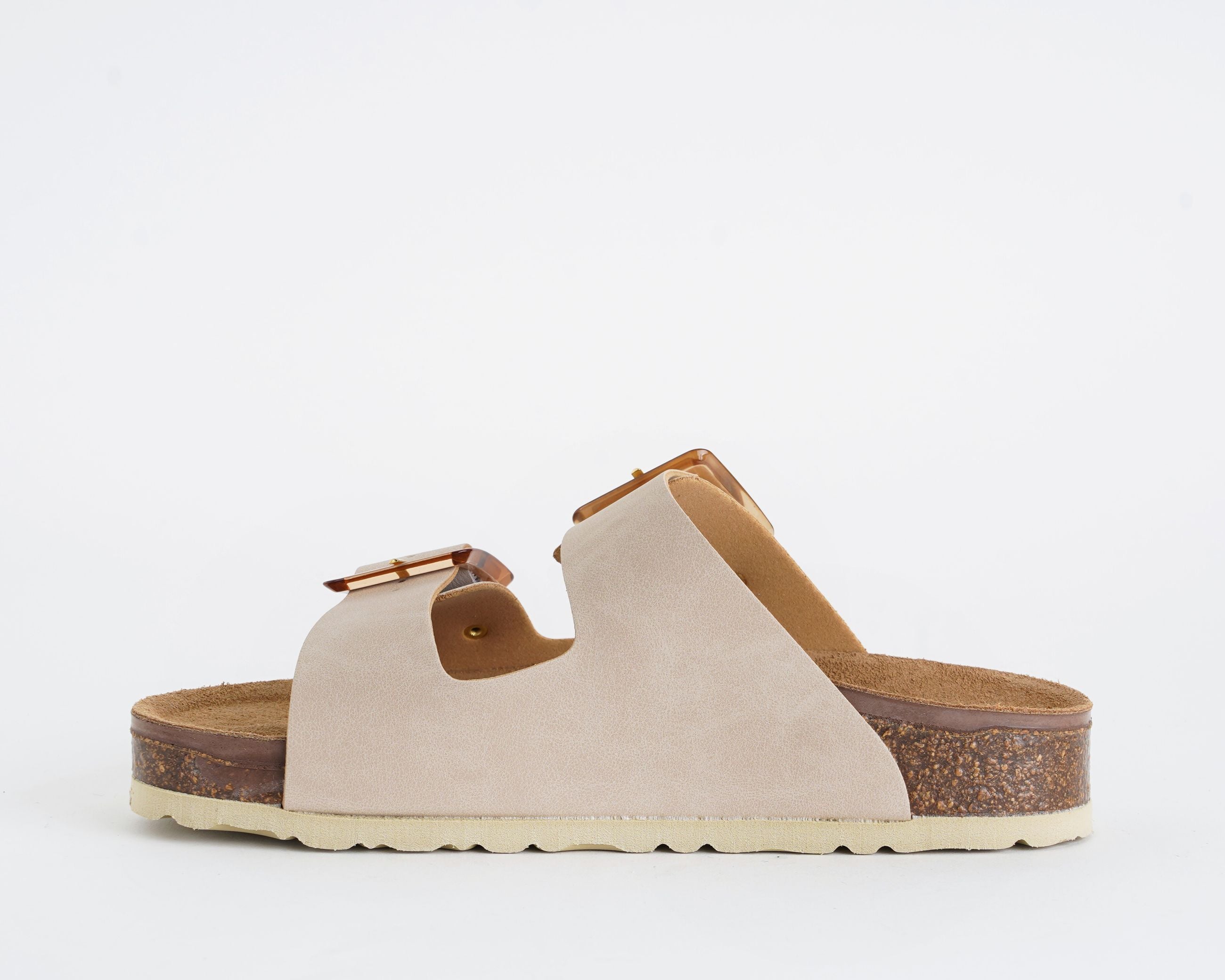 Sandalo VALLEVERDE VH31801BC BEIGE - nabuk, fibbie regolabili, donna