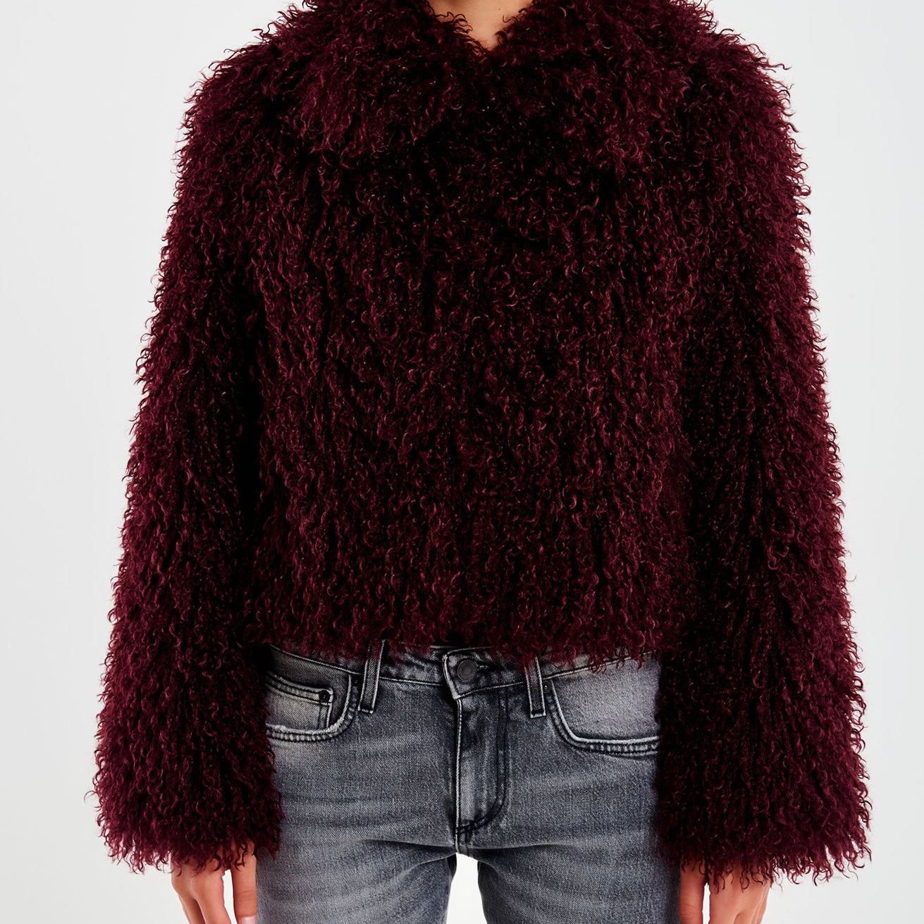 Ecopelliccia Effetto Mongolia VICOLO TF0100 Bordeaux Donna