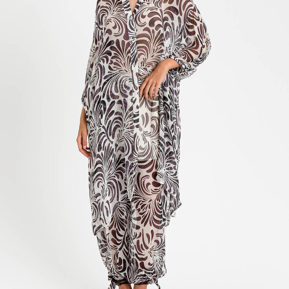 Kaftano lungo Twinset 261LM2PAA Coffee Donna
