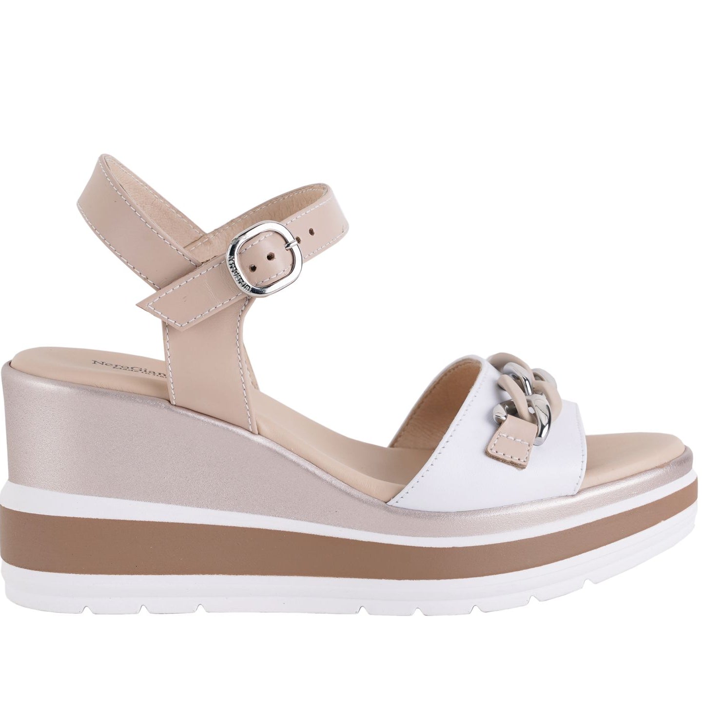 Sandalo con zeppa Donna