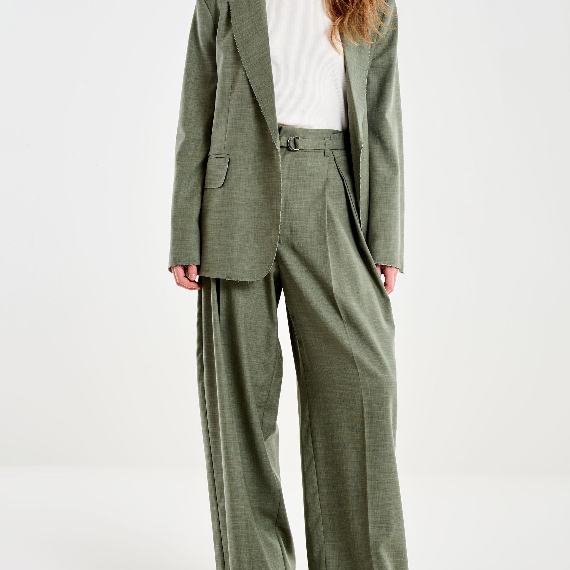 Pantalone ampio Vicolo TAB0092 Origano Donna