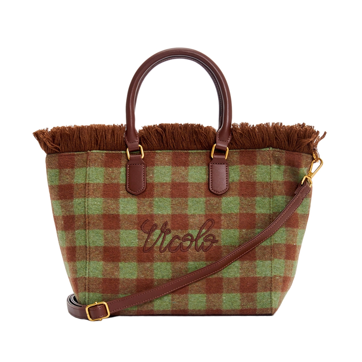 Borsa a mano Vicolo Bristol XAC0029 Marrone/Menta Donna