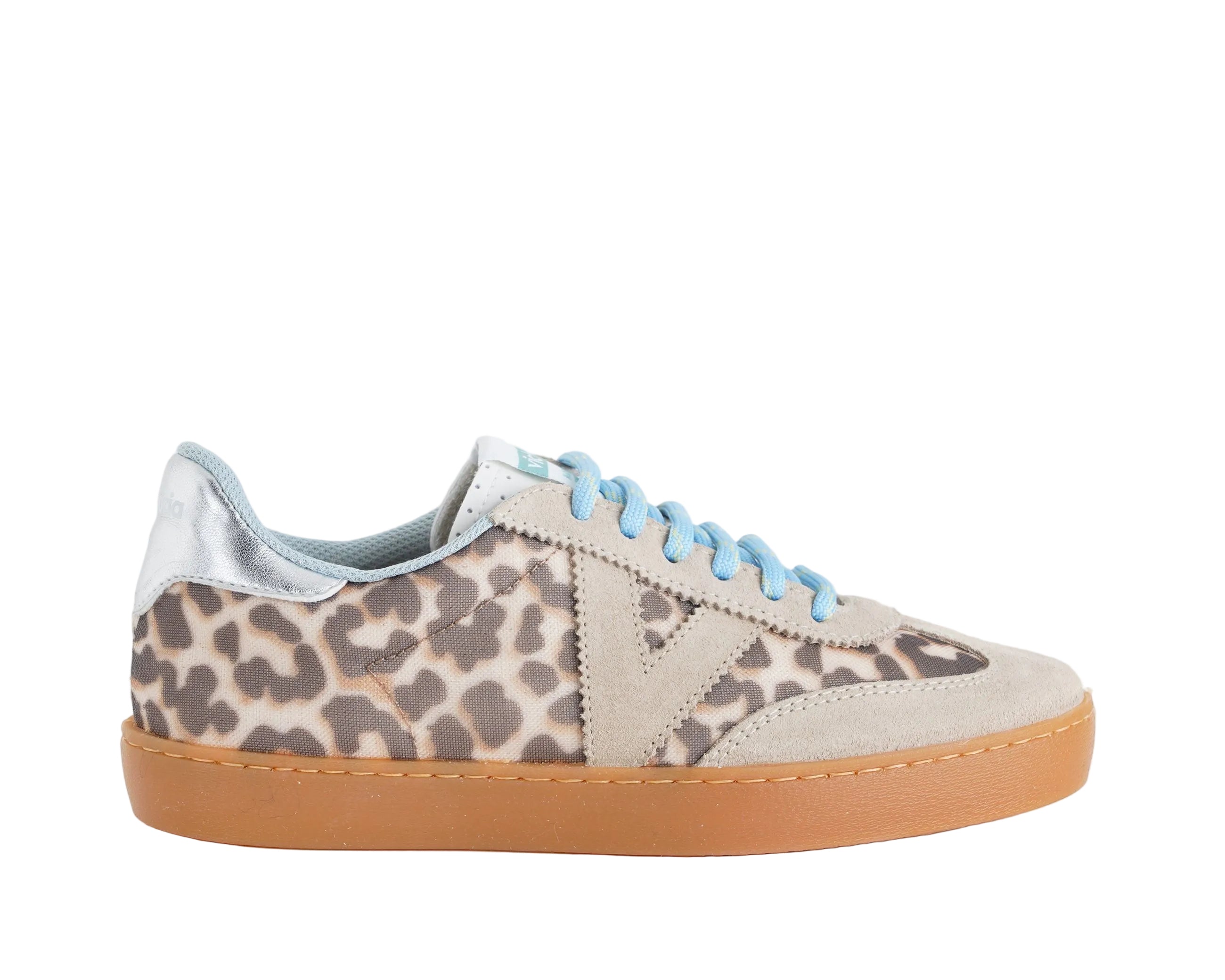 Sneakers Victoria Berlin 1126236 Beige/Leopard Donna – tomaia animalier con dettagli in camoscio