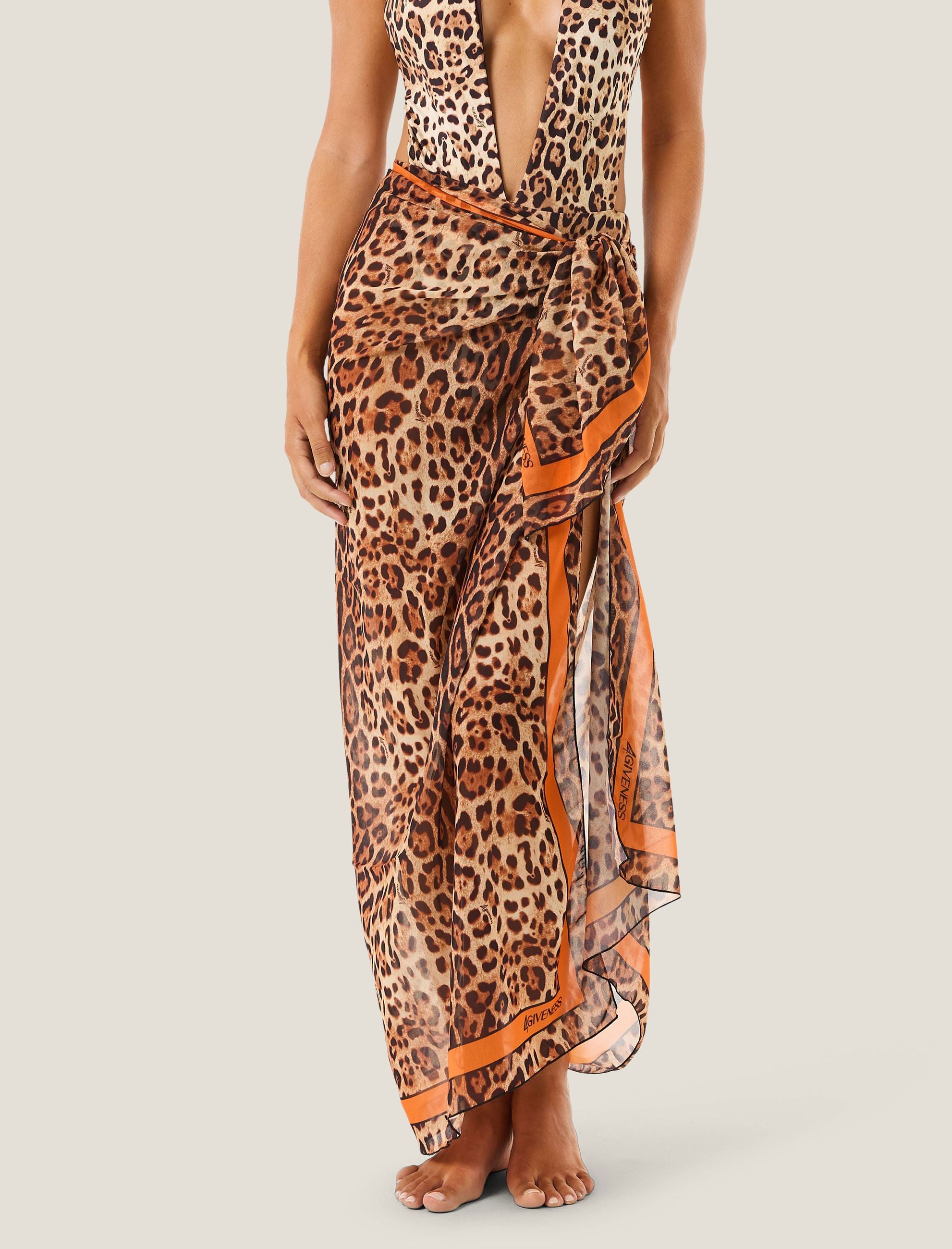 4GIVENESS Pareo 126WACPR5795 Var. Unica 200 fantasia Leo leopard Exchange