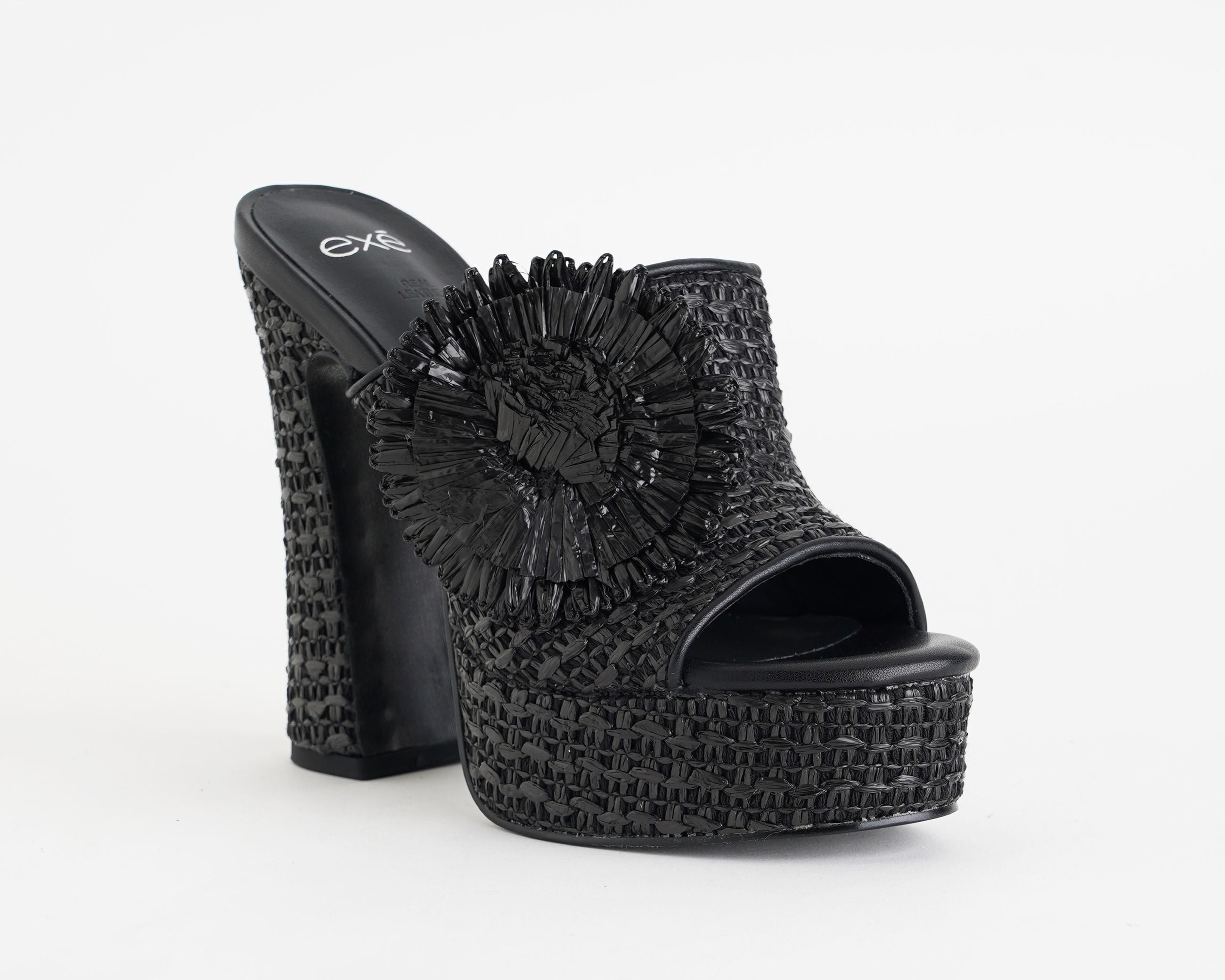 Sandalo alto con plateau Exe 2640-01 Nero