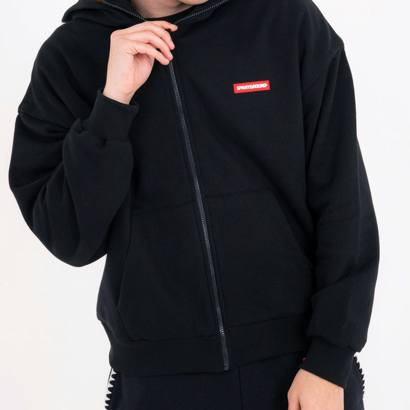 Felpa Sprayground Balaclava full-zip SP957G Nero Uomo