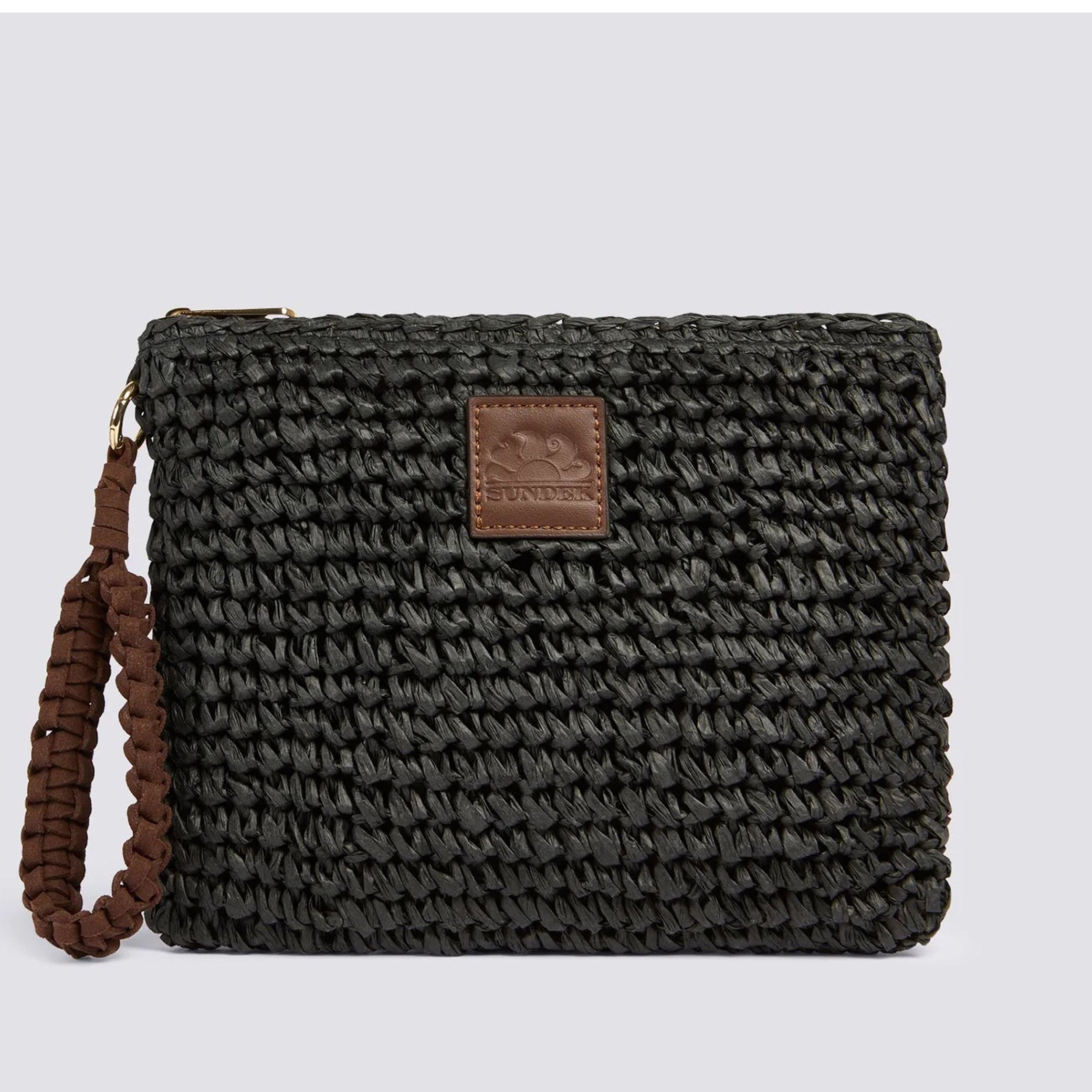 Mini Borsa in paper straw Sundek AW740ABPA100 Black