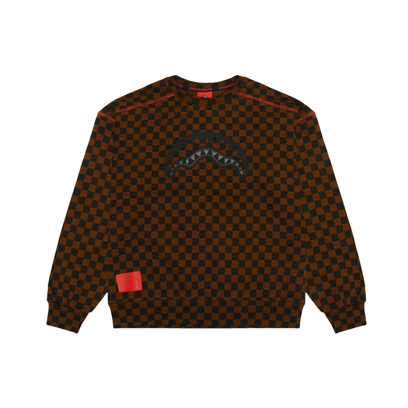 Felpa SPRAYGROUND Felpa Takeover The Throne Checkered Crewneck SPY1364G Bambino