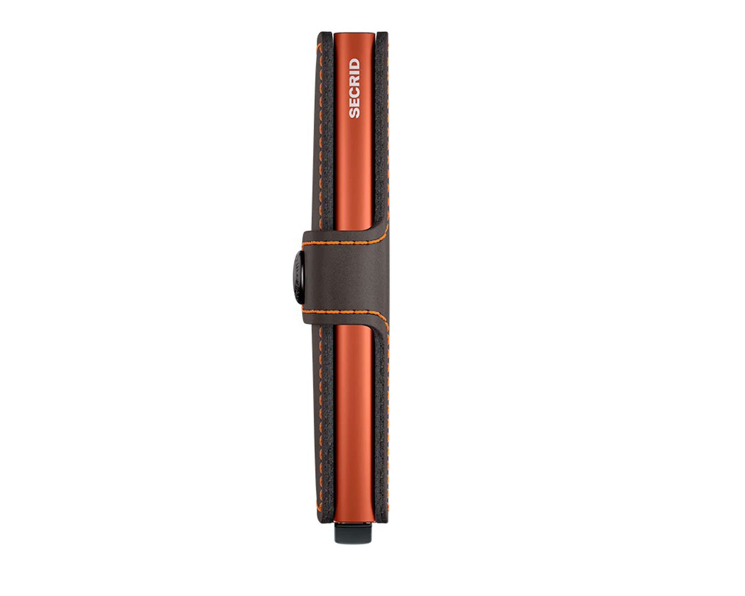 Portafoglio Secrid MM-Truffle&Orange colore Truffle/Orange – miniwallet in pelle con protezione RFID