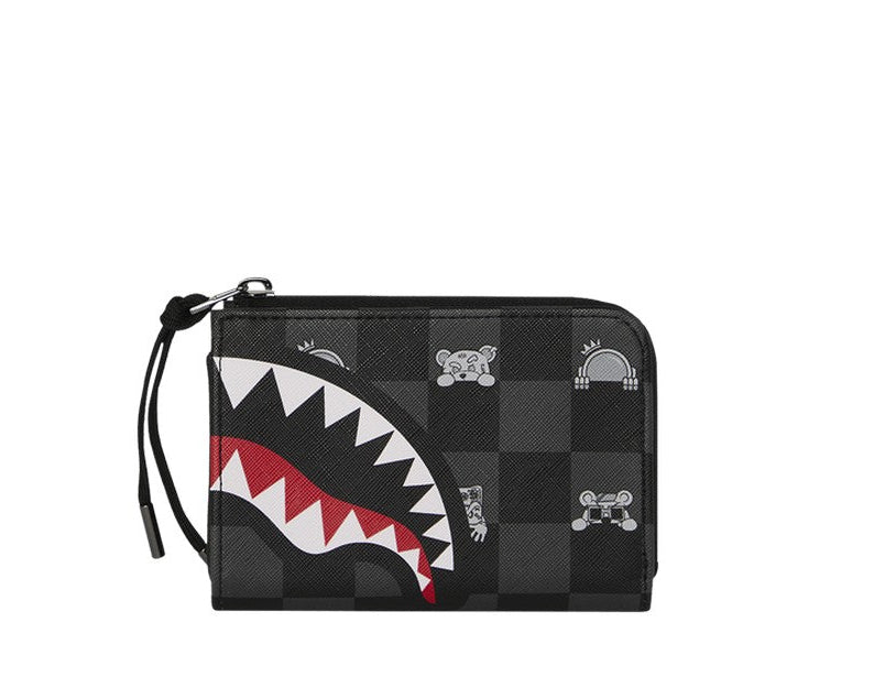 Portafoglio SPRAYGROUND Gray Peeking Character Check 910W8917NSZ Multicolore – Unisex