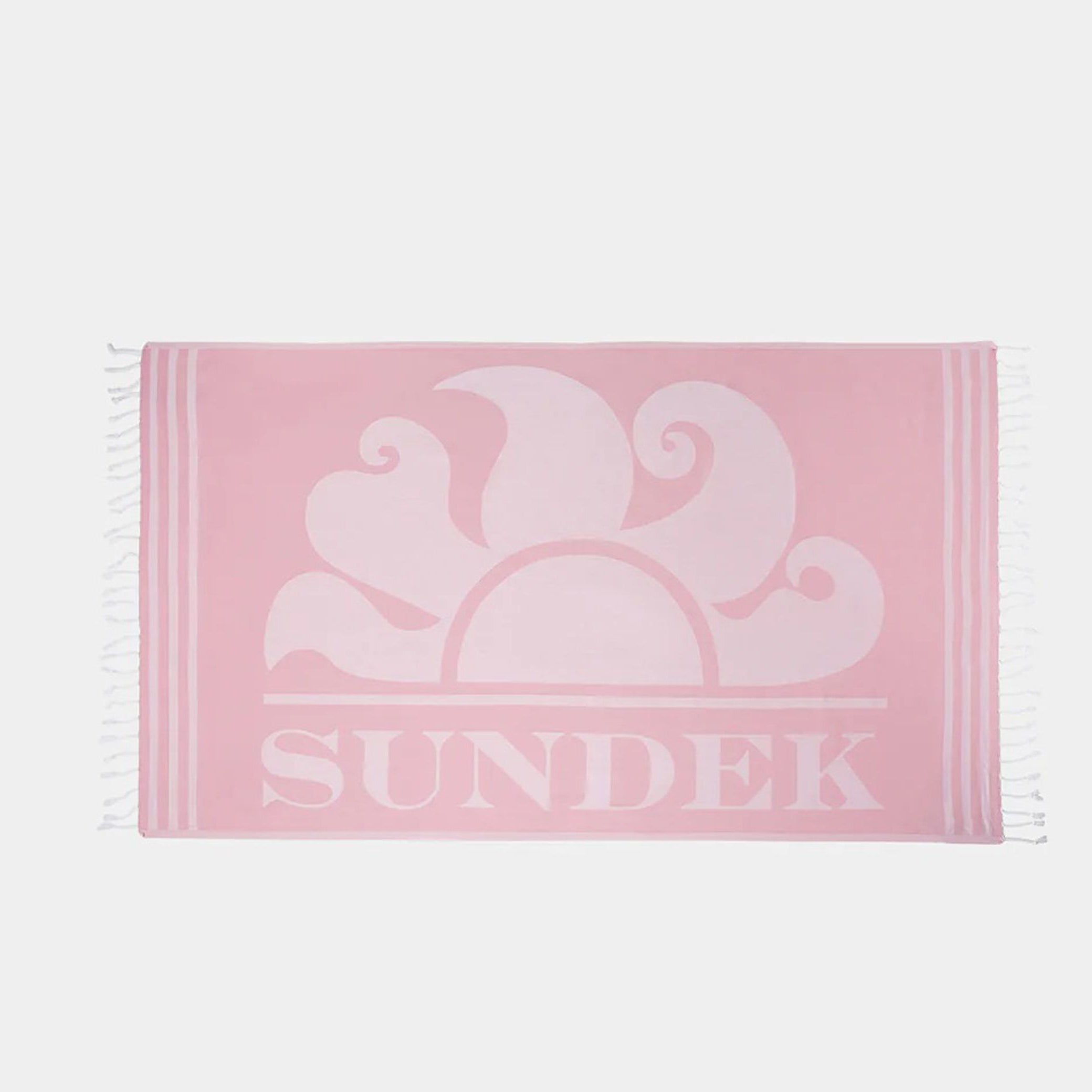 Telo mare Fouta Jacquard con logo Sundek AM401ATC1000 Quartz Pink