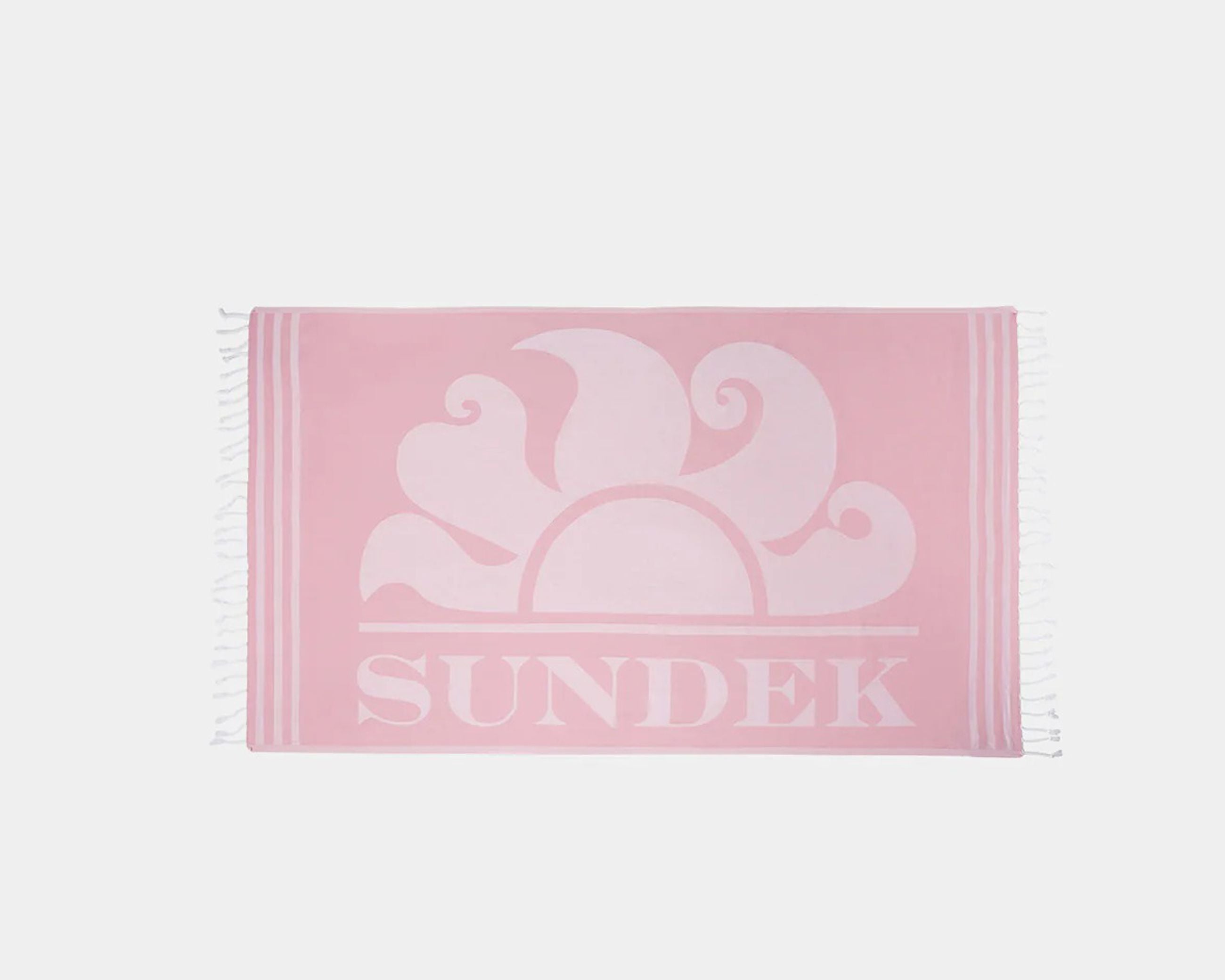 Telo mare Fouta Jacquard con logo Sundek AM401ATC1000 Quartz Pink