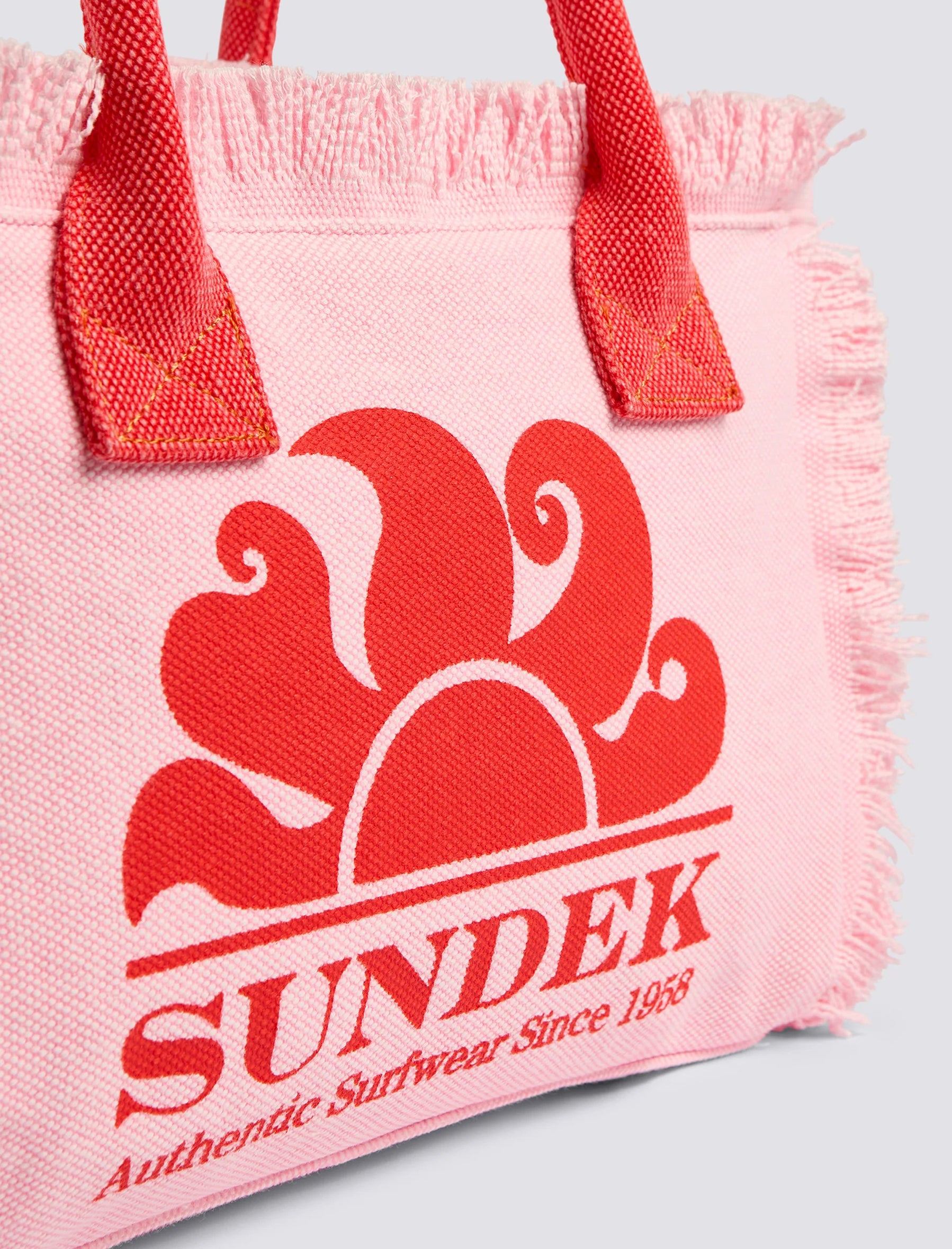 Tote Bag regular Sundek con effetto stone washed AW909ABCA600 Quartz Pink