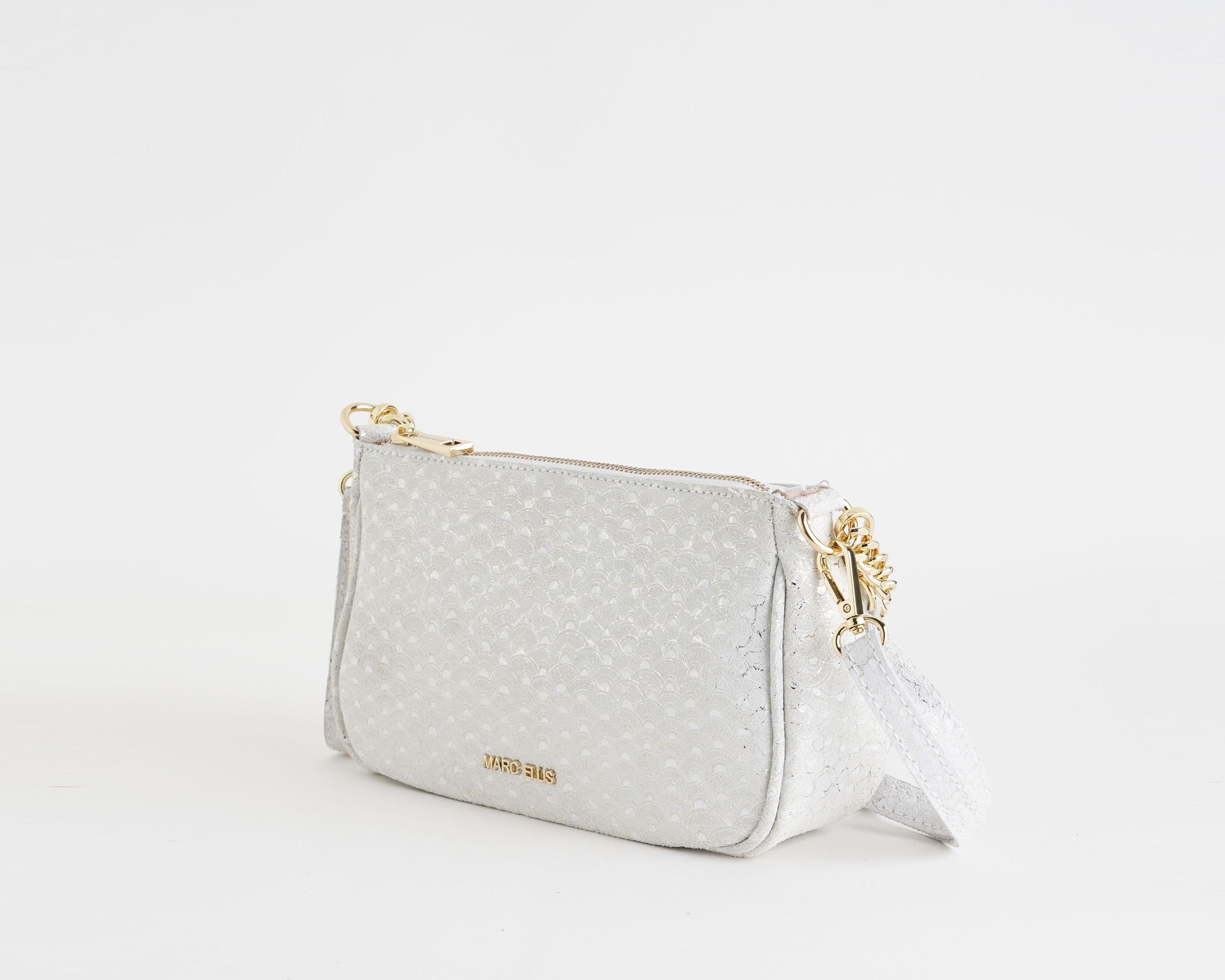 Borsa a spalla Marc Ellis Amber Kc Off Blanc/Gold