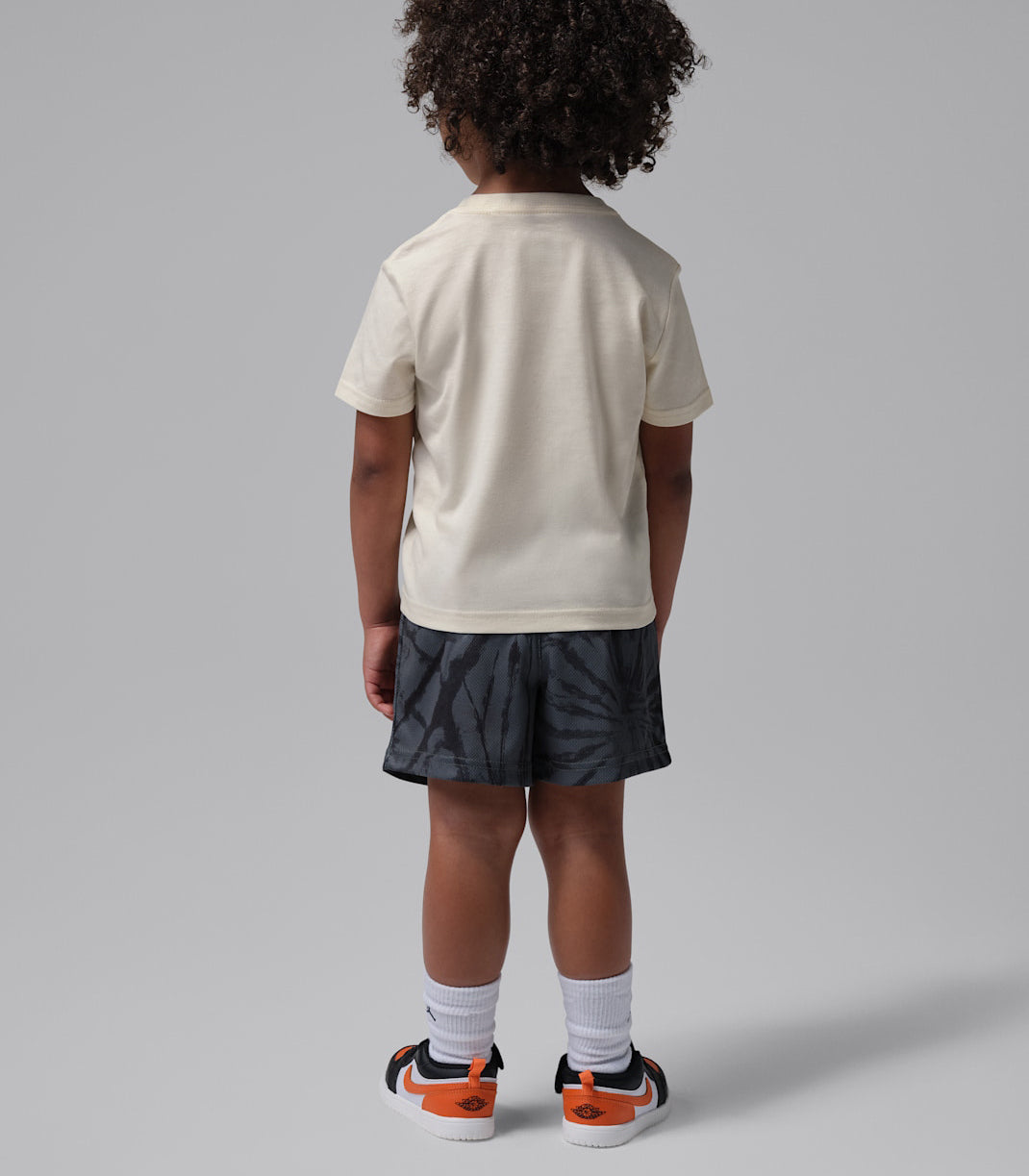 Jordan Set T-Shirt e Shorts Tie-dye Festival 85F787-GAE Iron Gray bambino