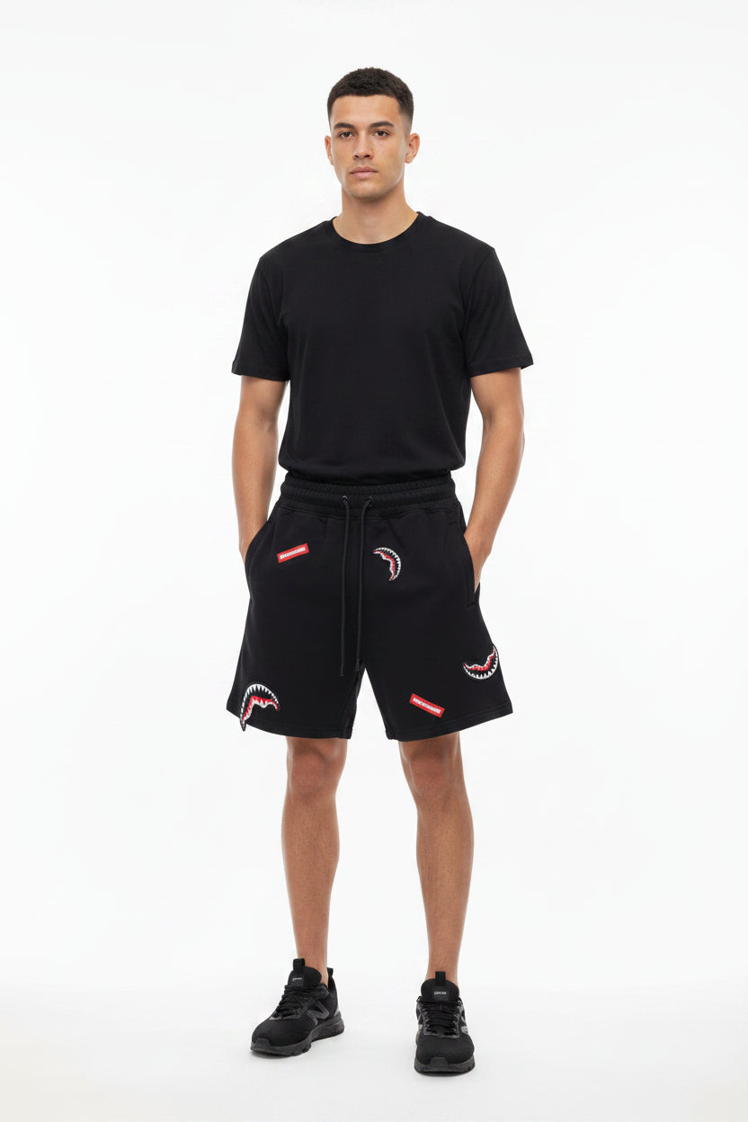 SPRAYGROUND SP847EBLK Shorts Sharkpatches Uomo Nero