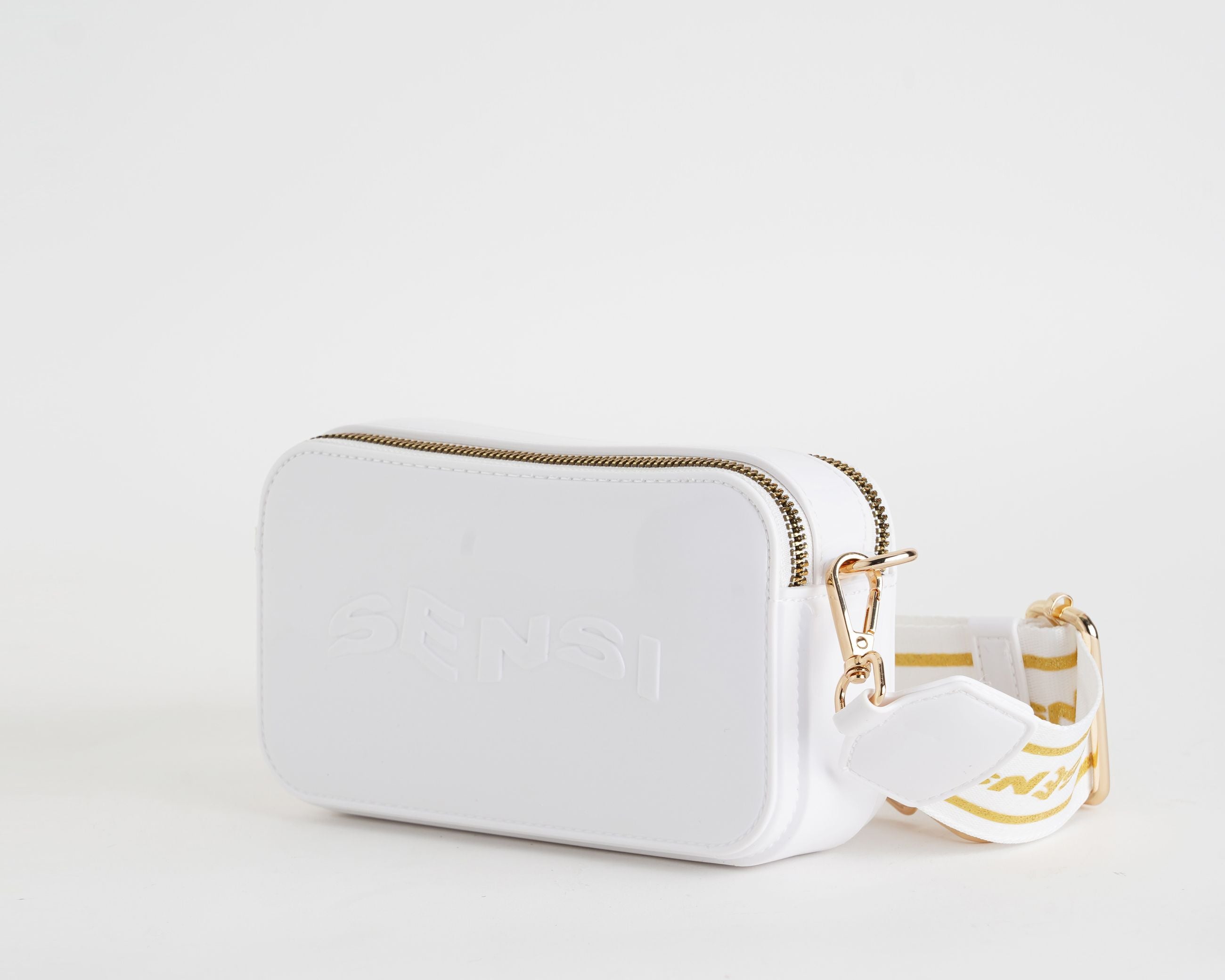Borsa a tracolla in vernice Sensi 023/B Bianco