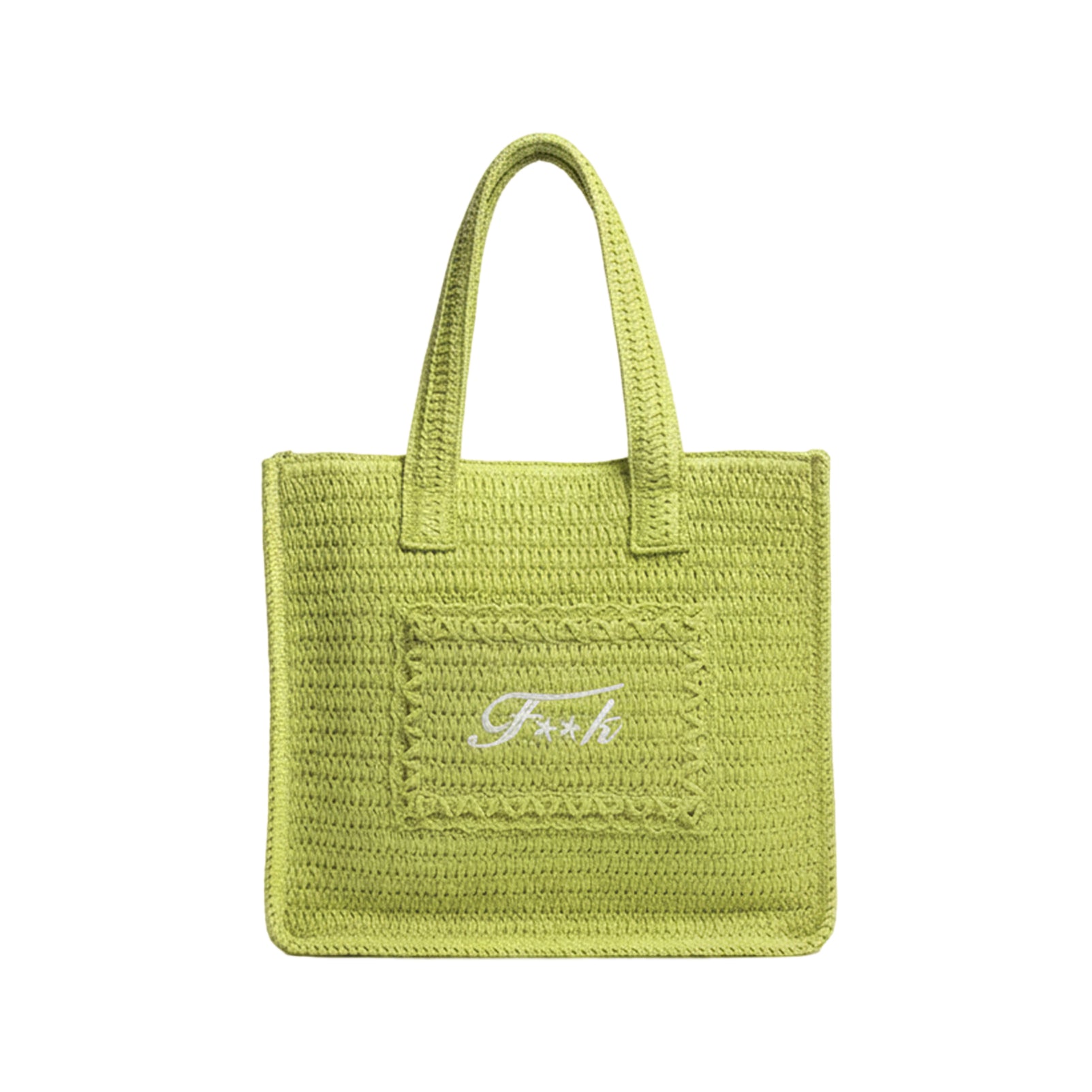 Tote Bag in rafia F**k FA26-SW0001LI Lime Donna
