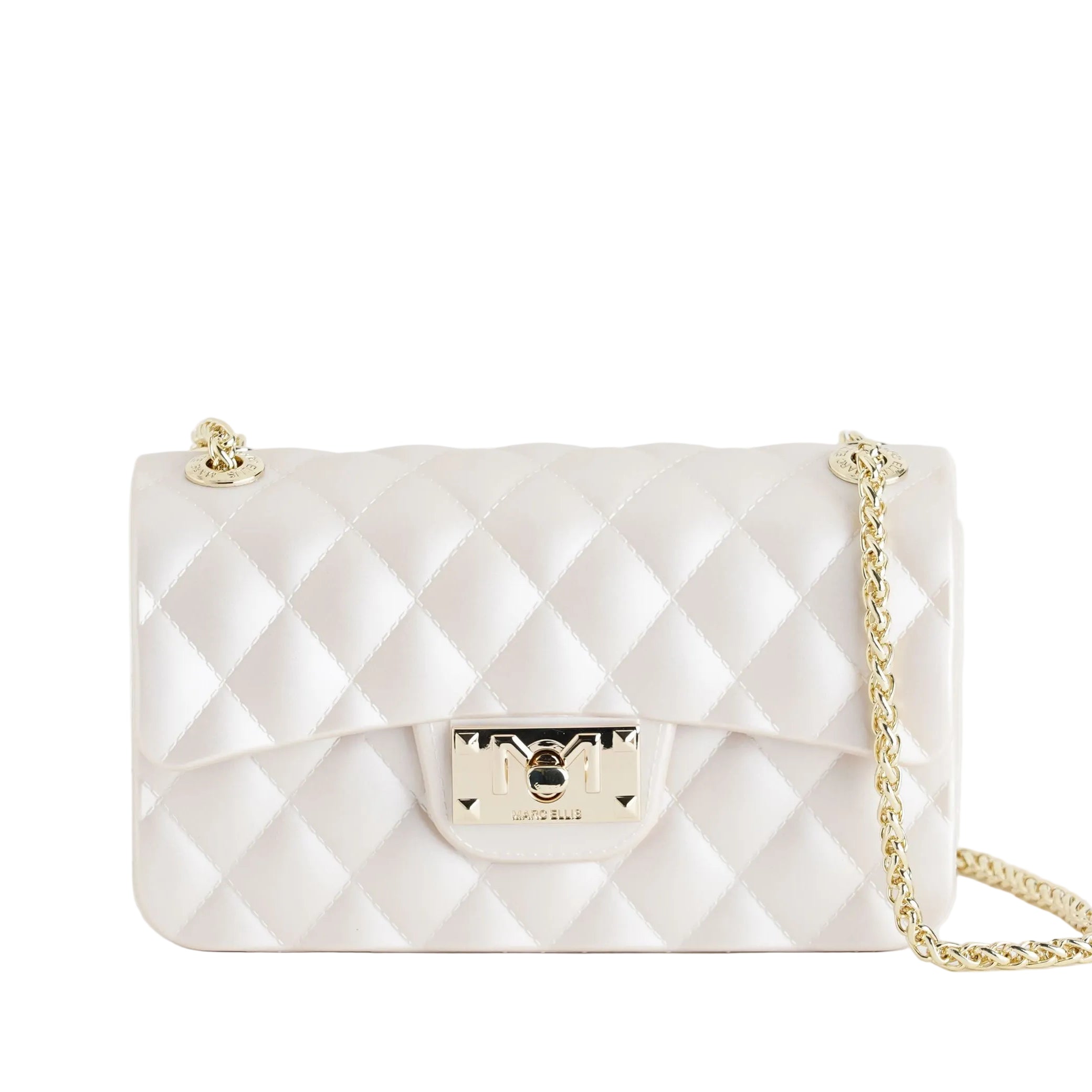Borsa a spalla Marc Ellis Flat Falcon XS Donna Beige Light Gold - Vista frontale