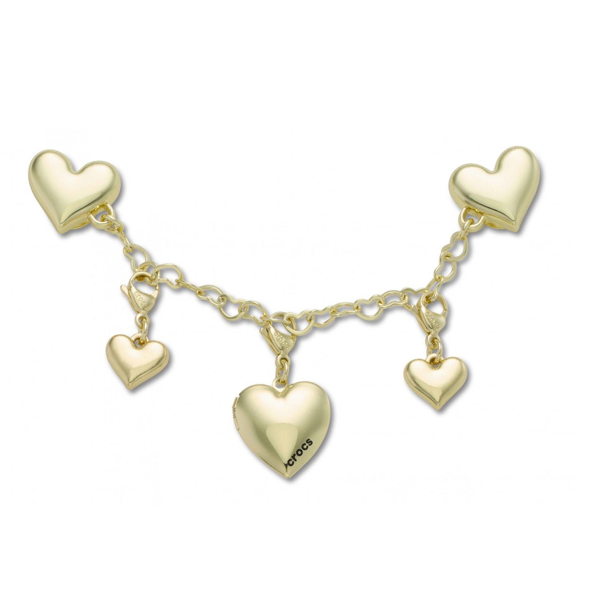 Charm Crocs Gold Heart Chain CR.5917 JIB Multi