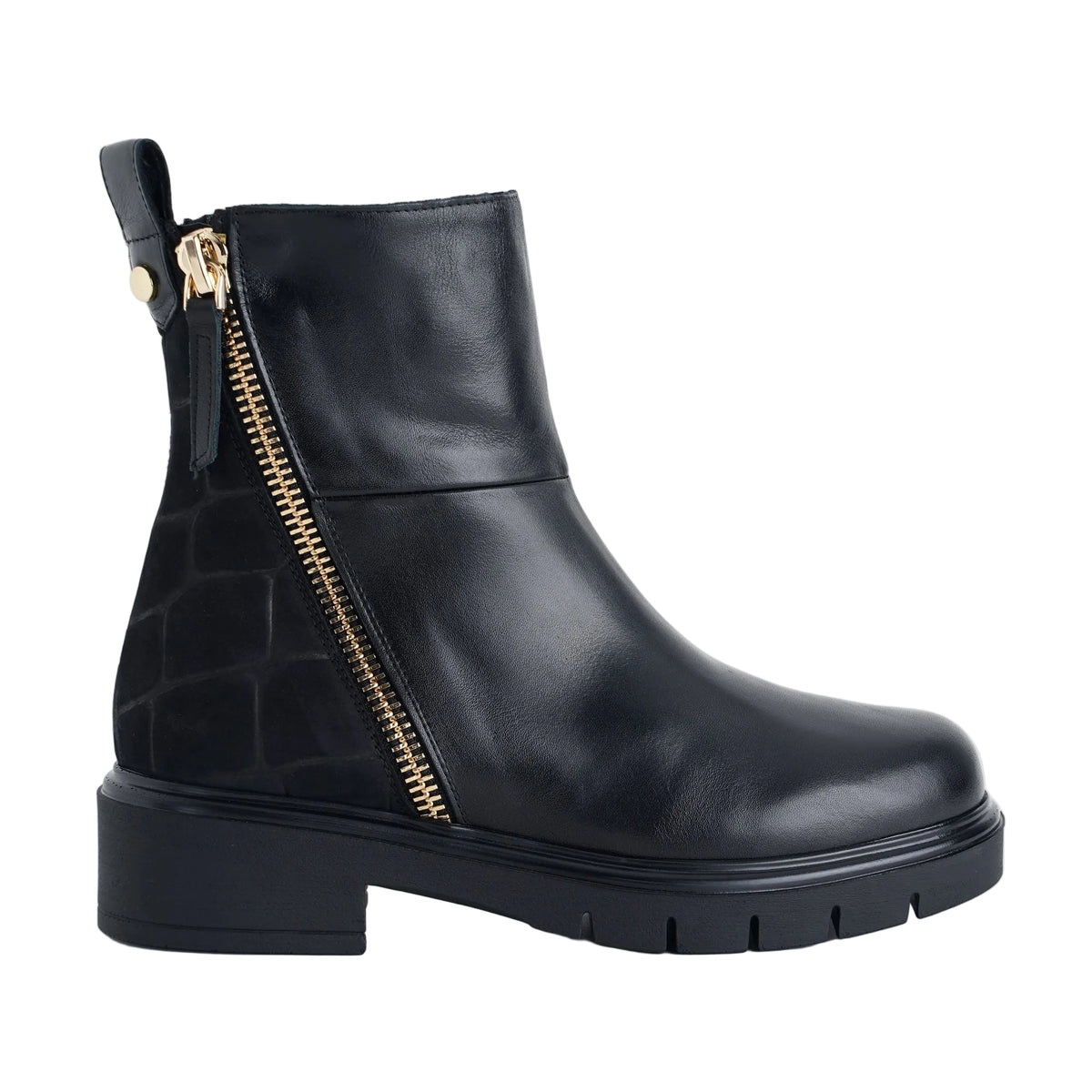 Anfibi in pelle Albano Indipendent 4368 Nero Donna