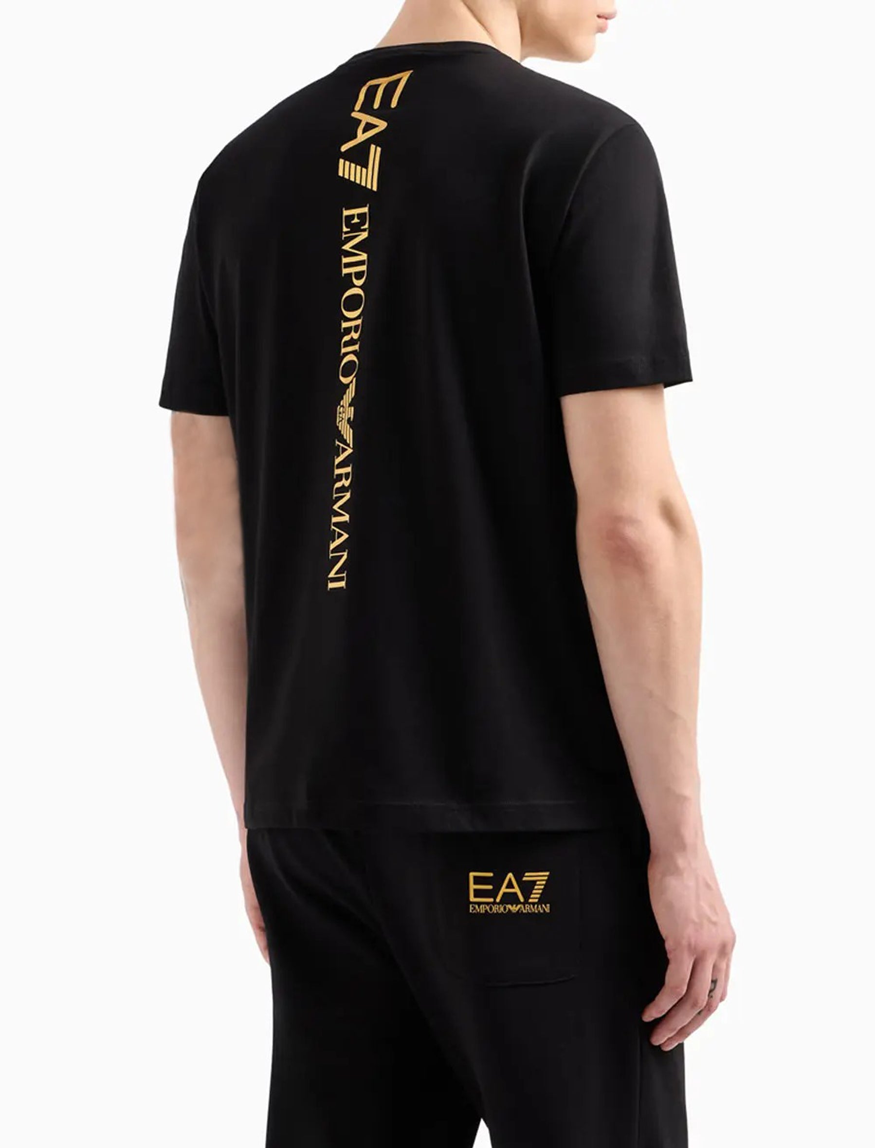 T-Shirt AF10375 EA7 EMPORIO ARMANI colore Black Gold MC004