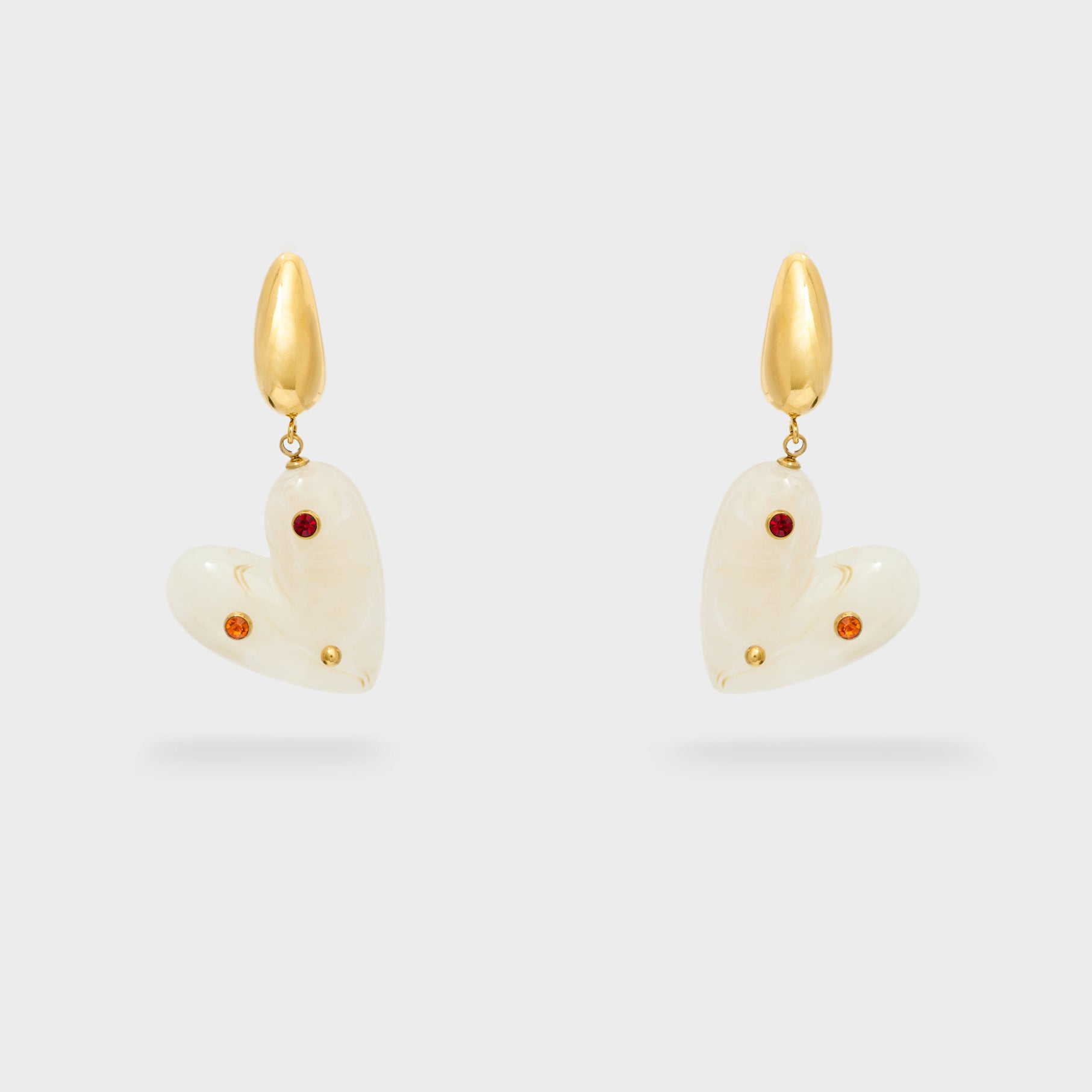Orecchini Sof Cuore Con Pietre Nali' LNOR0147 Oro/Bianco Donna