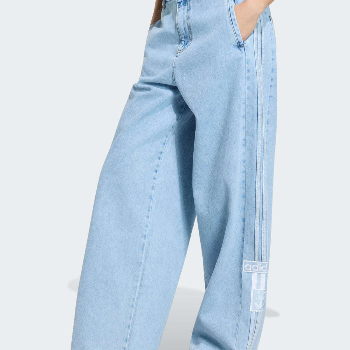 Jeans Adidas Adibreak Mid-rise Wide-Leg KT2651 Light Denim Donna