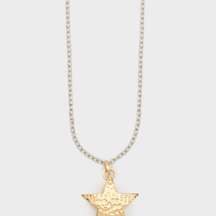 Collana chain stella martellata NALI' EMCL1016 Oro/Argento Donna