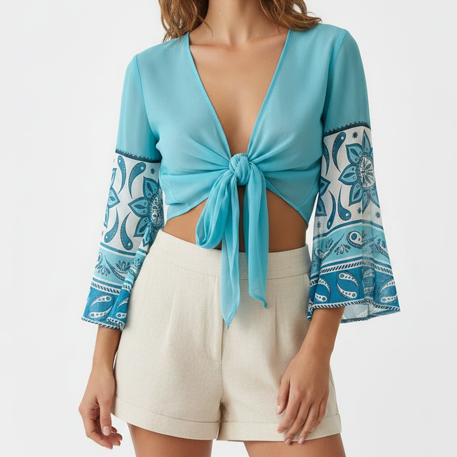 Camicia Georgette Cqraggi CQF39-42 Fantasia