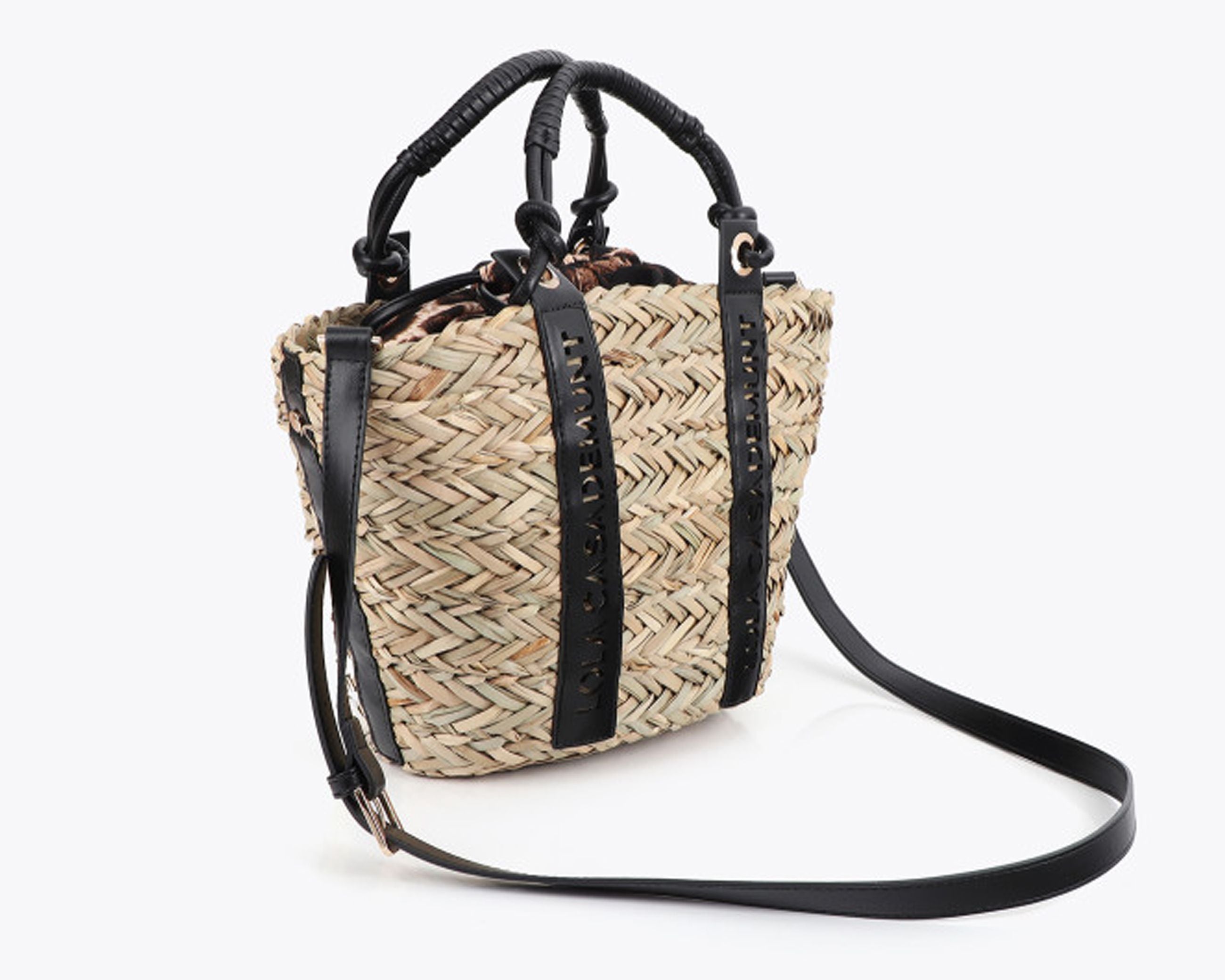 Mini Borsa con manico logo traforato Lola Casademunt LS2604092 Beige