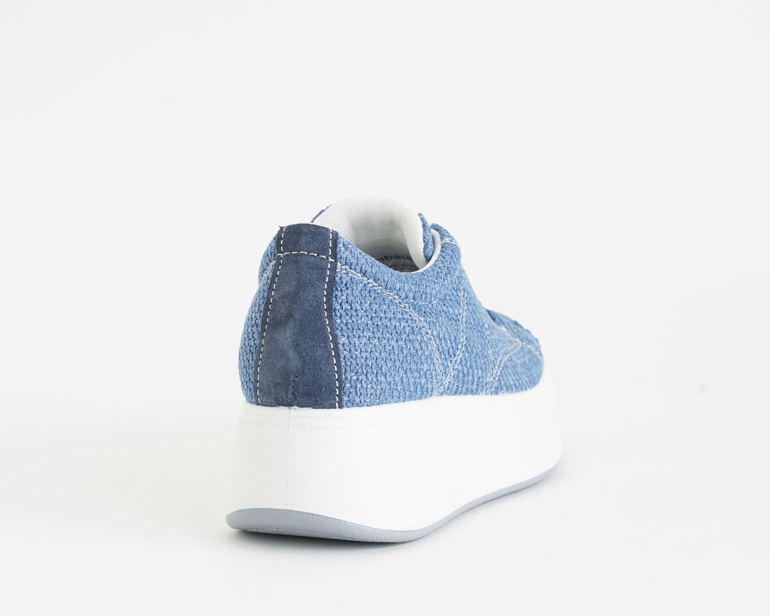 Sneakers con zeppa IGI&CO 1146800 in tessuto denim da donna, plantare rimovibile, soletta in pelle, suola in gomma, altezza 55 mm