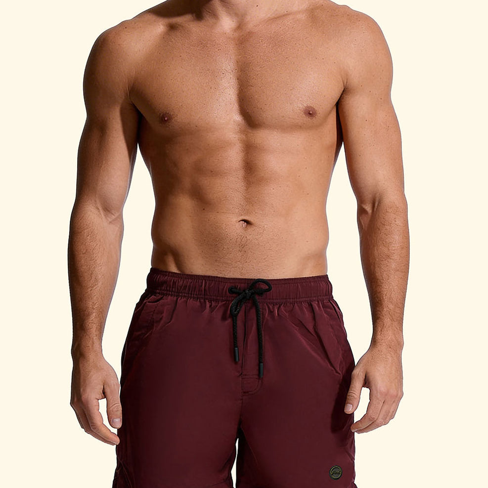 Pantaloncini da bagno F*k FK26-SM5007BD Bordeaux Uomo
