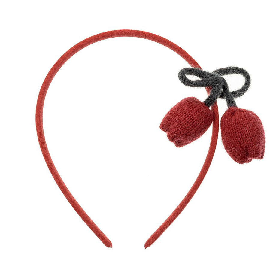 Cerchietto in fascia morbida con pompon SIENA 200106765 Bambina