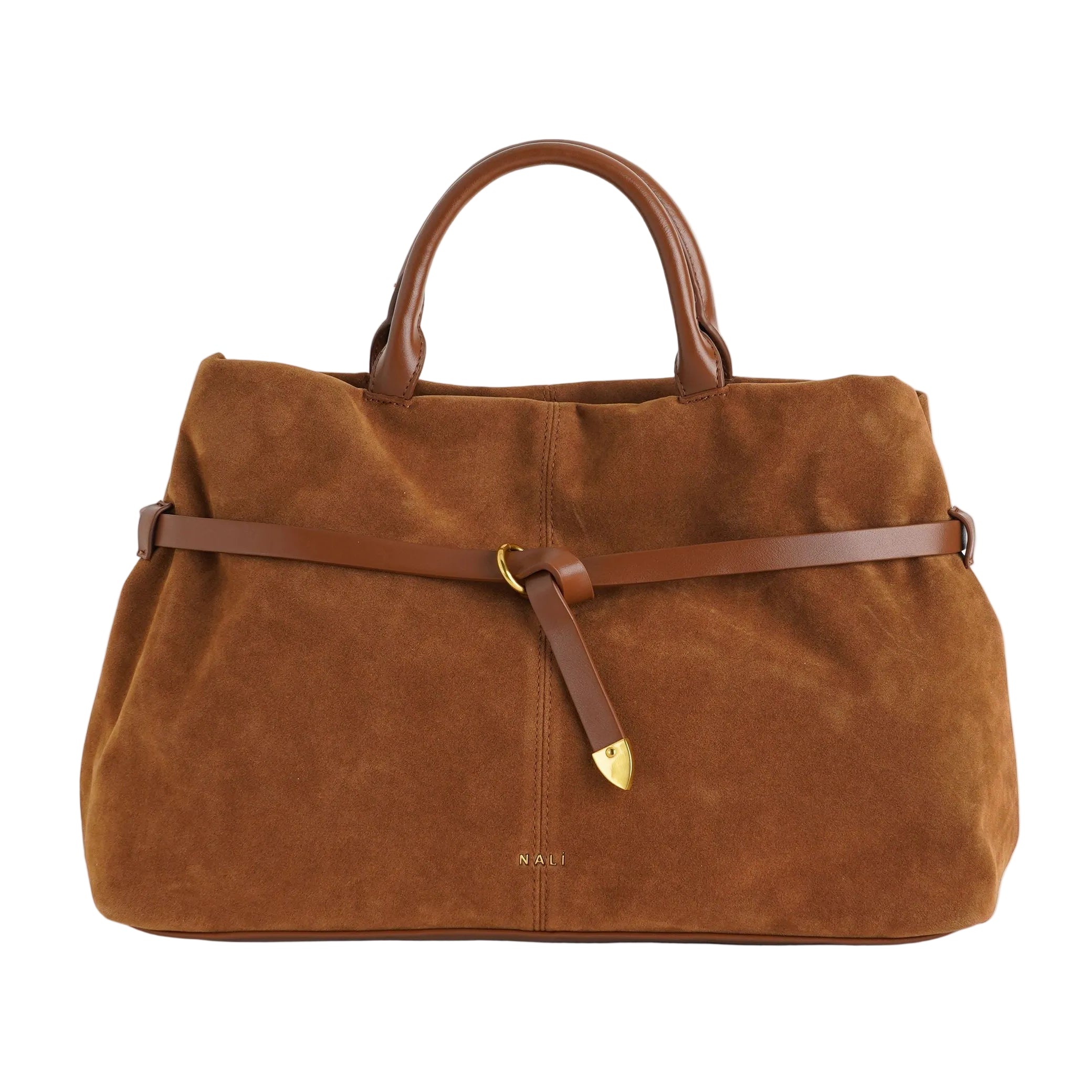 Borsa a mano NALÌ ARBS0043 NOCCIOLA - clip magnetica, tracolla rimovibile, donna