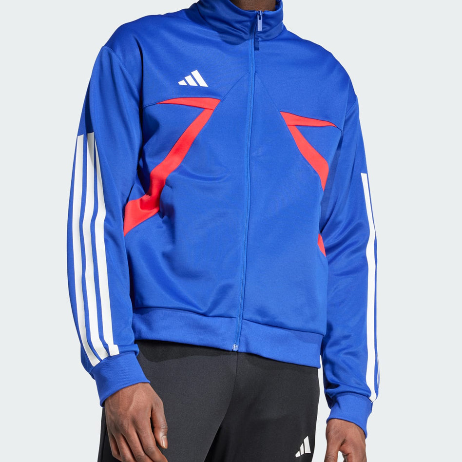 Felpa da tuta ADIDAS House of Tiro JN2581 Blu semilucido/Rubino puro/Bianco Uomo