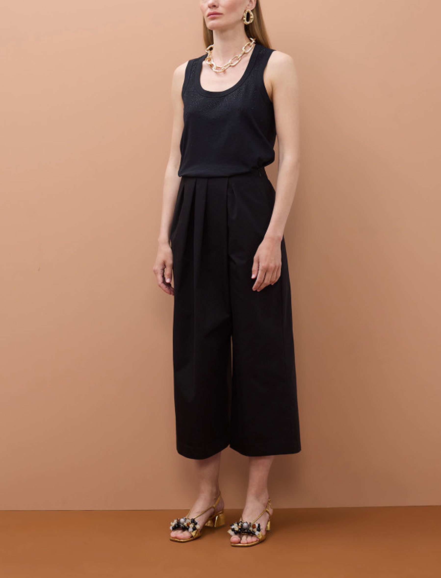 Pantaloni larghi stile pareo Lola Casademunt MS2614025 Nero
