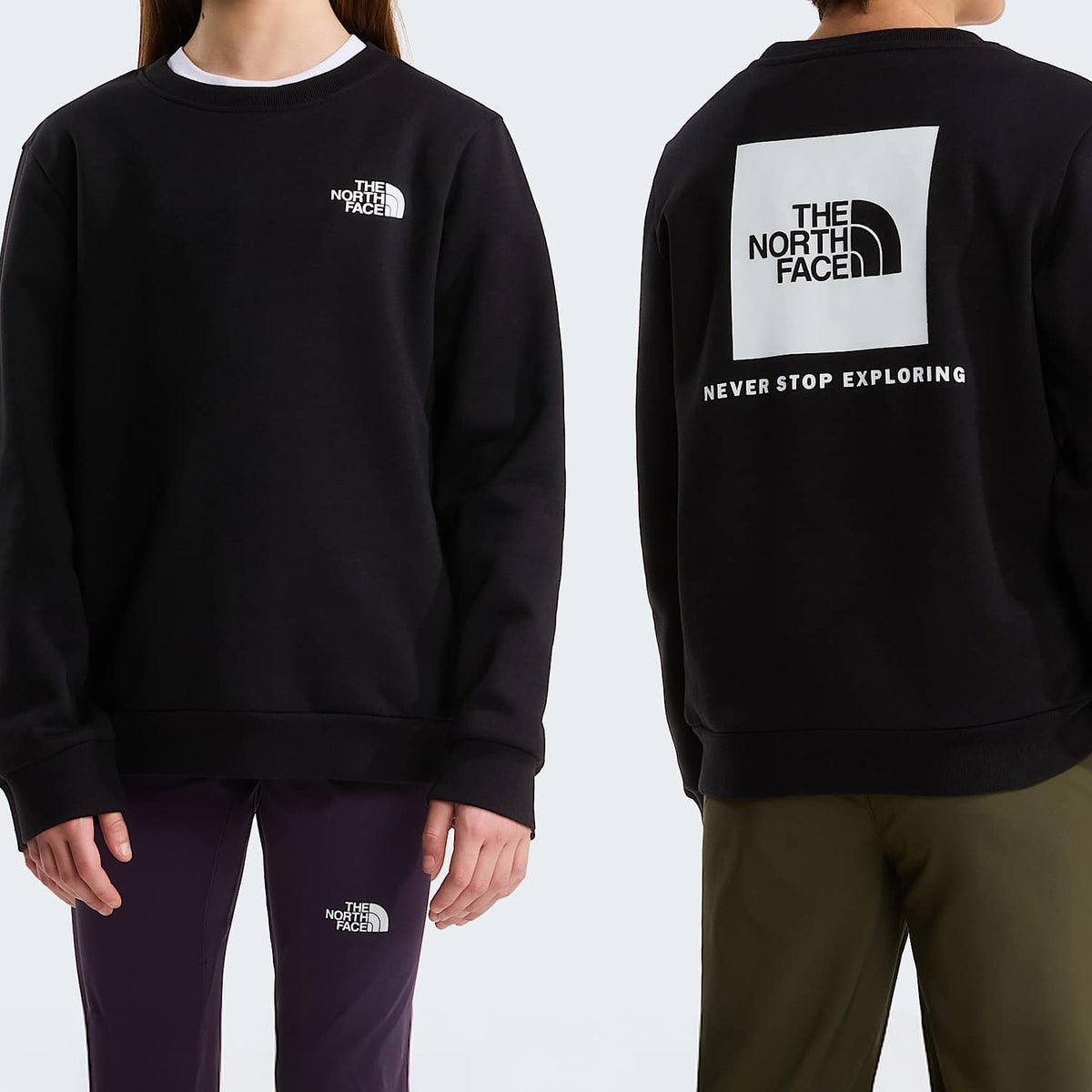 Felpa girocollo The North Face Evolution Box NSE NF0A8F9WJK31 TNF Black Unisex bambino