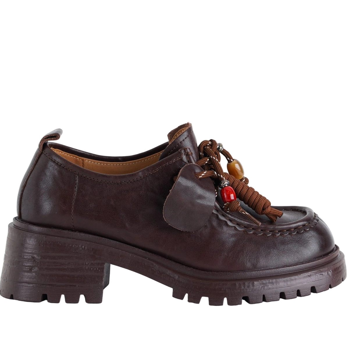 Moccassino stringato Exè 2661A marrone donna