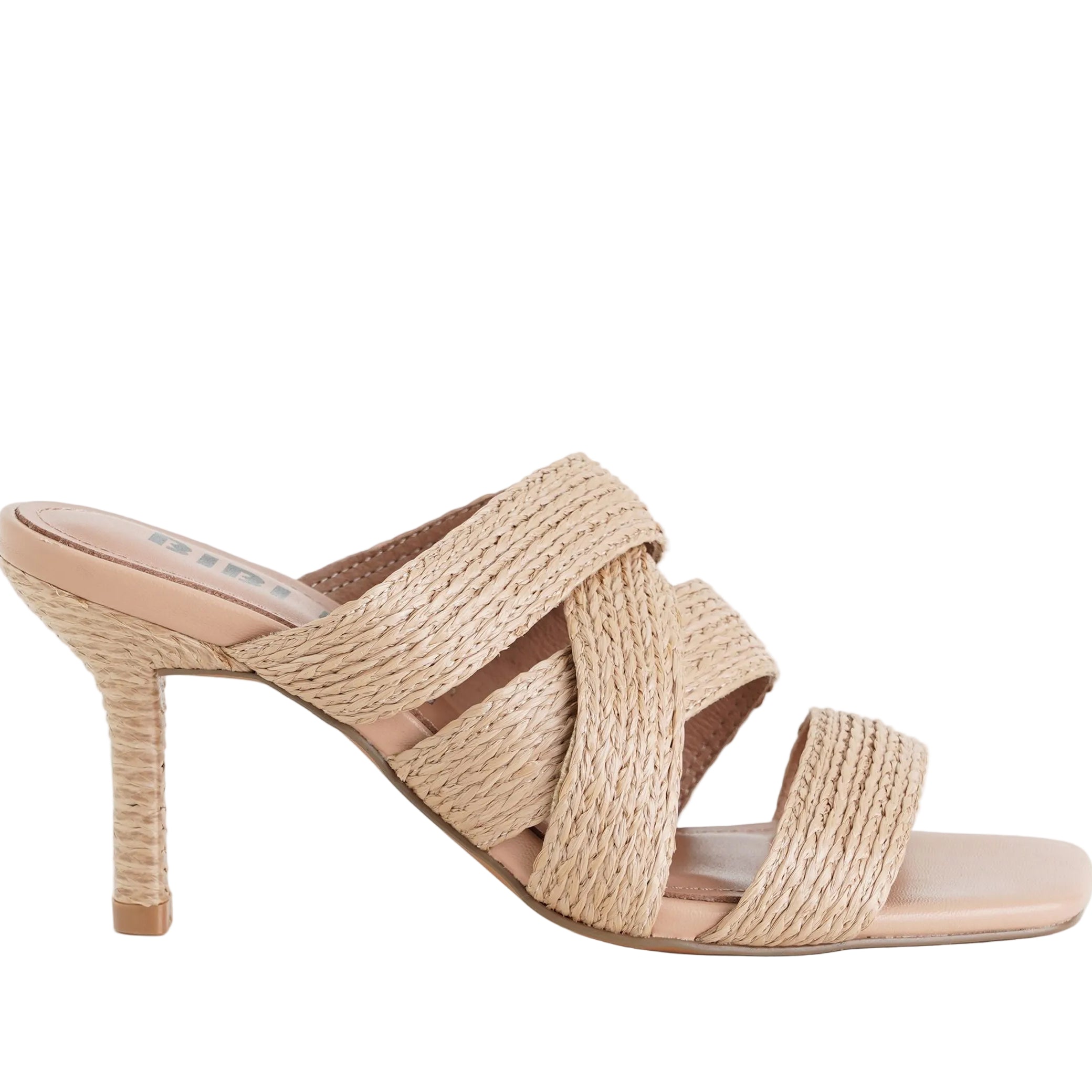 Sandalo con tacco Bibi Lou Palmo 883Z69HG natural da donna, tomaia in tessuto e tacco 7 cm