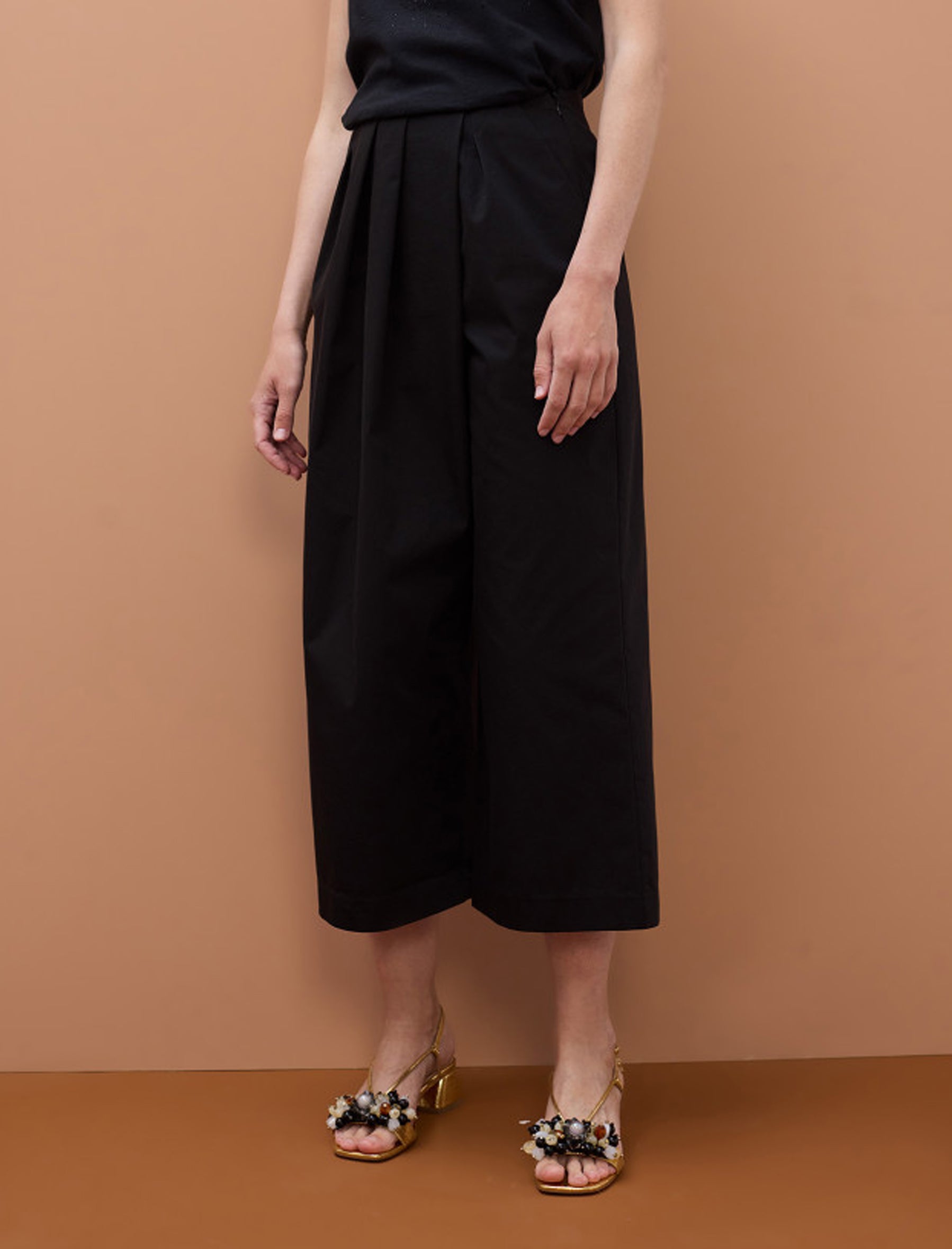Pantaloni larghi stile pareo Lola Casademunt MS2614025 Nero