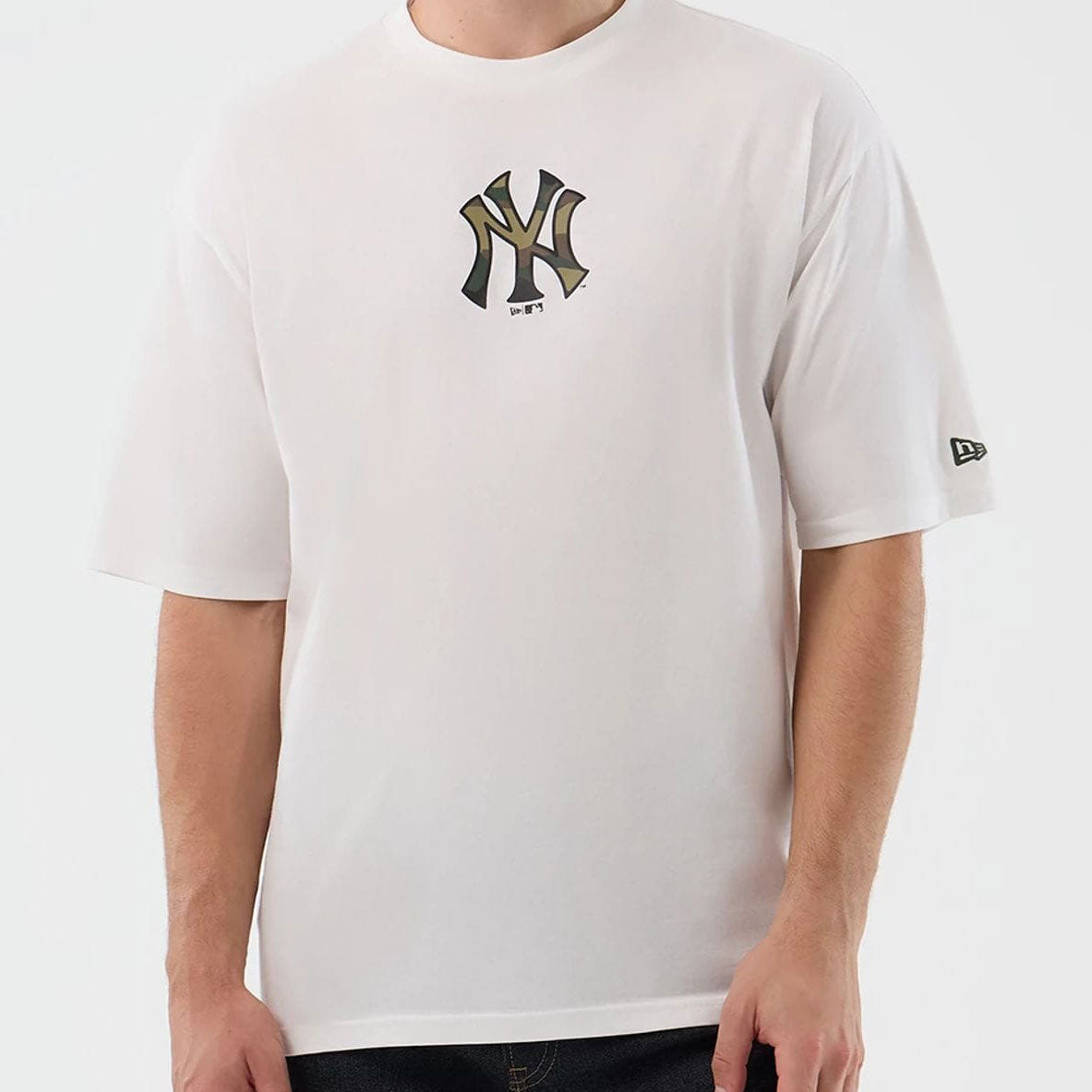 T-Shirt Oversized New Era New York Yankees MLB Infill 60856215 Bianca Uomo