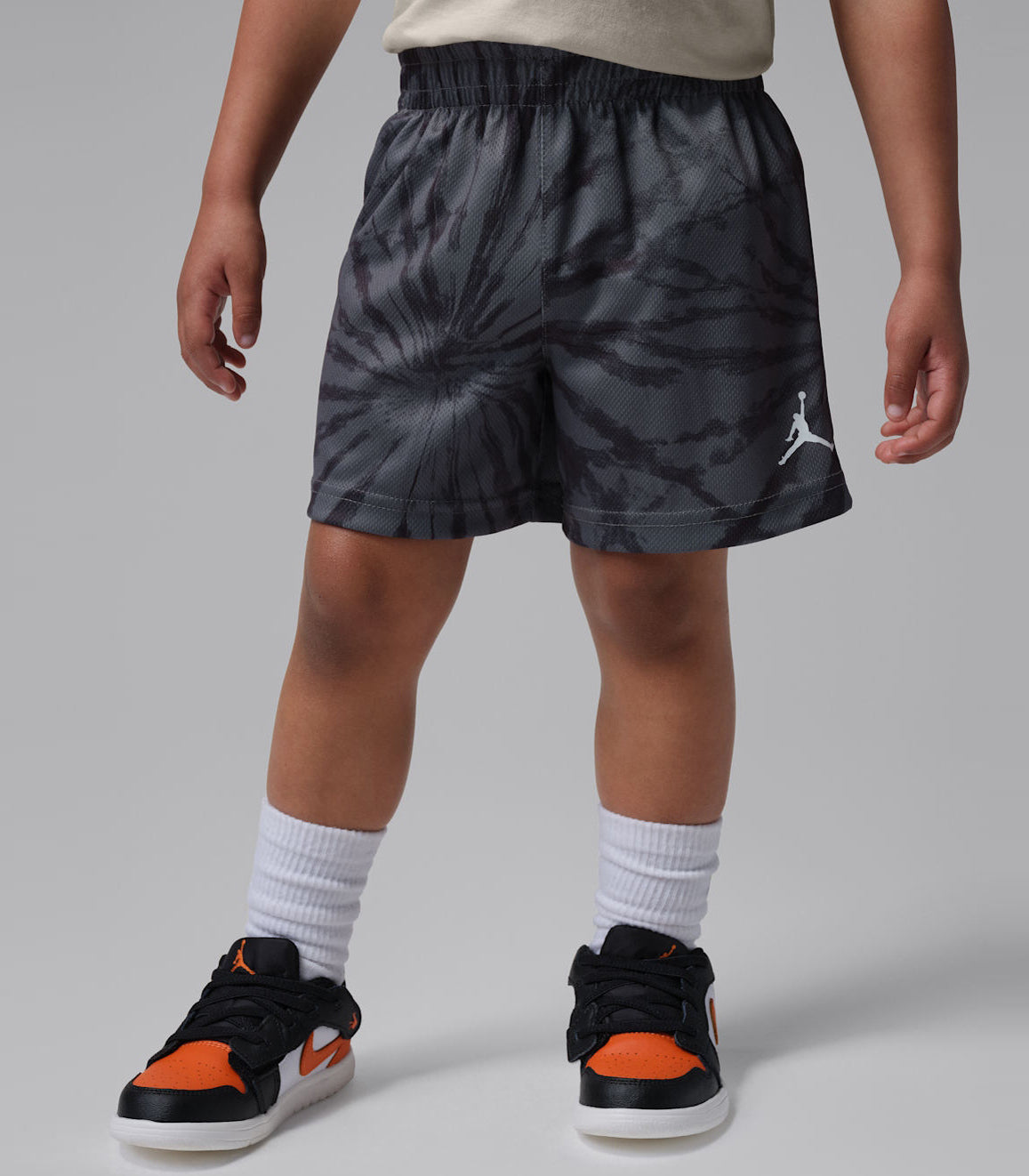 Jordan Set T-Shirt e Shorts Tie-dye Festival 85F787-GAE Iron Gray bambino