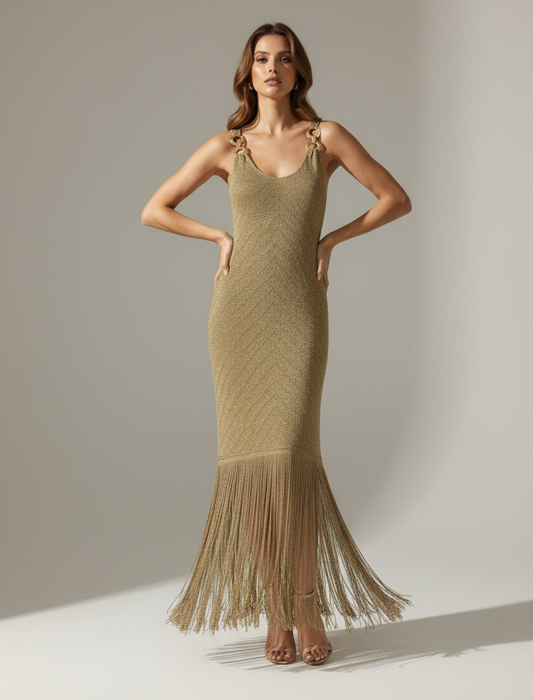 Abito in maglia Aggel SS63111K Bronze